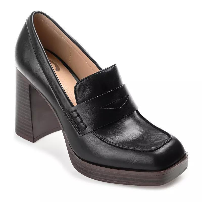 Journee Ezzey Womens Heeled Loafers Product Image