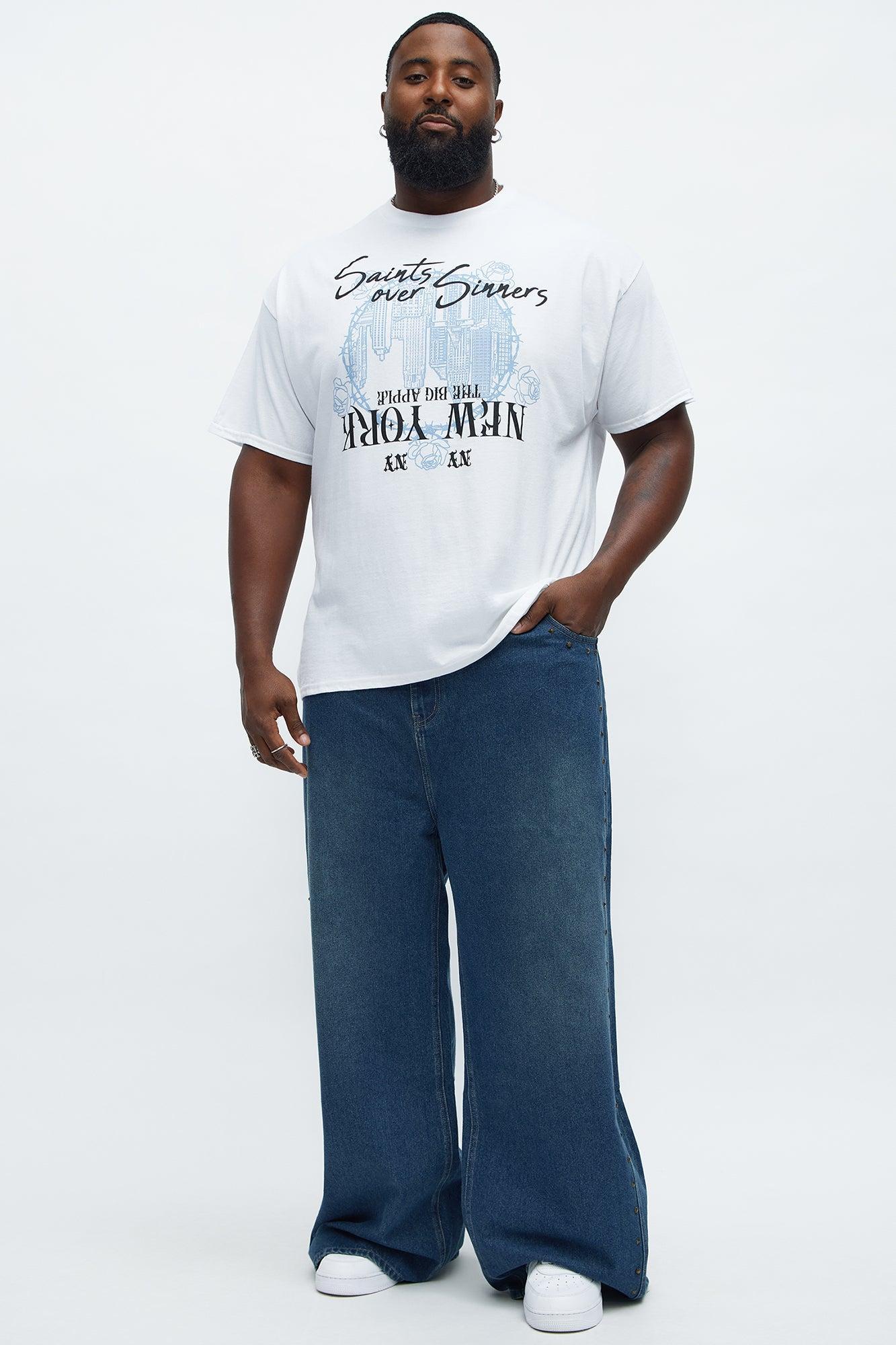 Saints And Sinners NYC Oversized Short Sleeve Tee - White Product Image