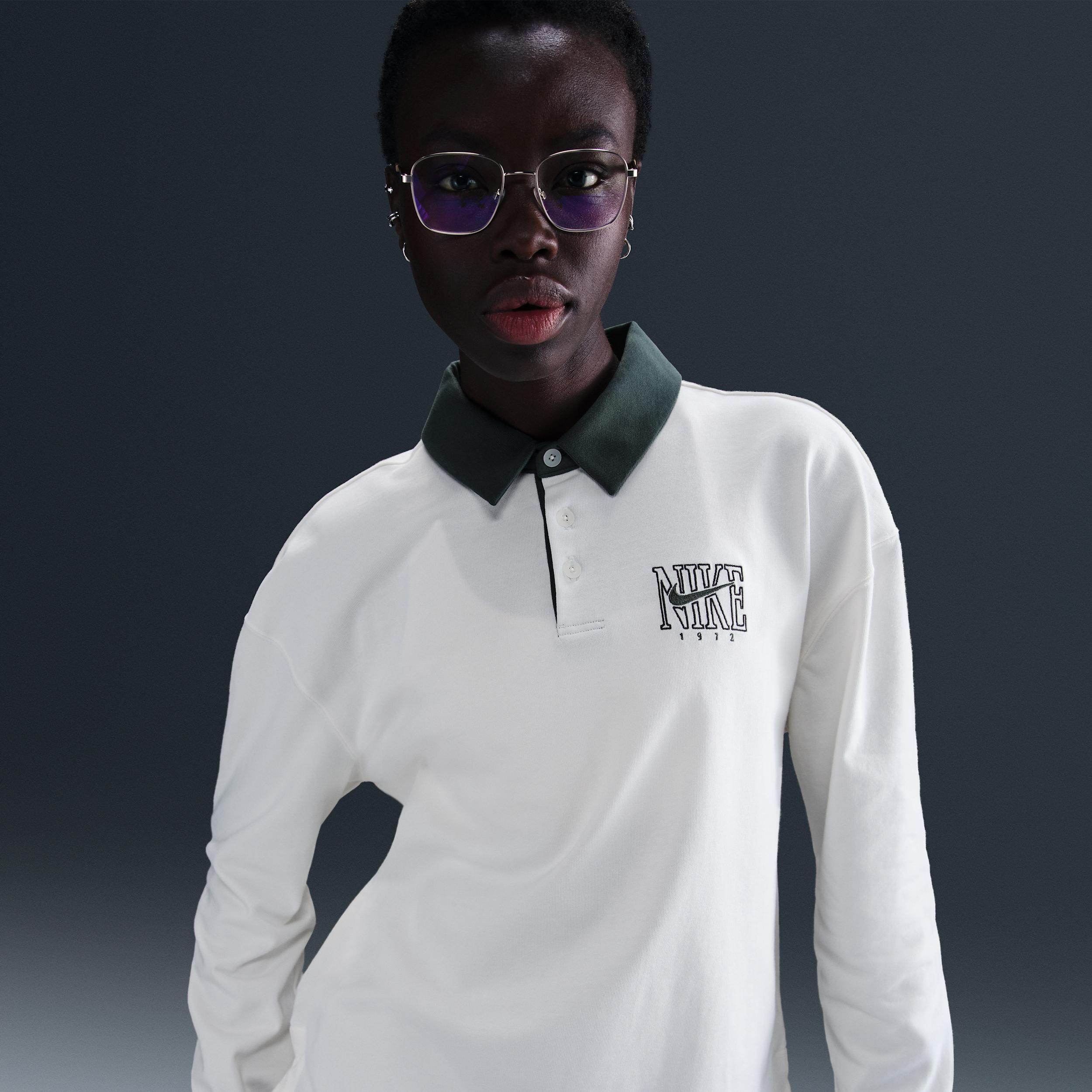 Nike Sportswear Essential Women's Oversized Long-Sleeve Polo Product Image
