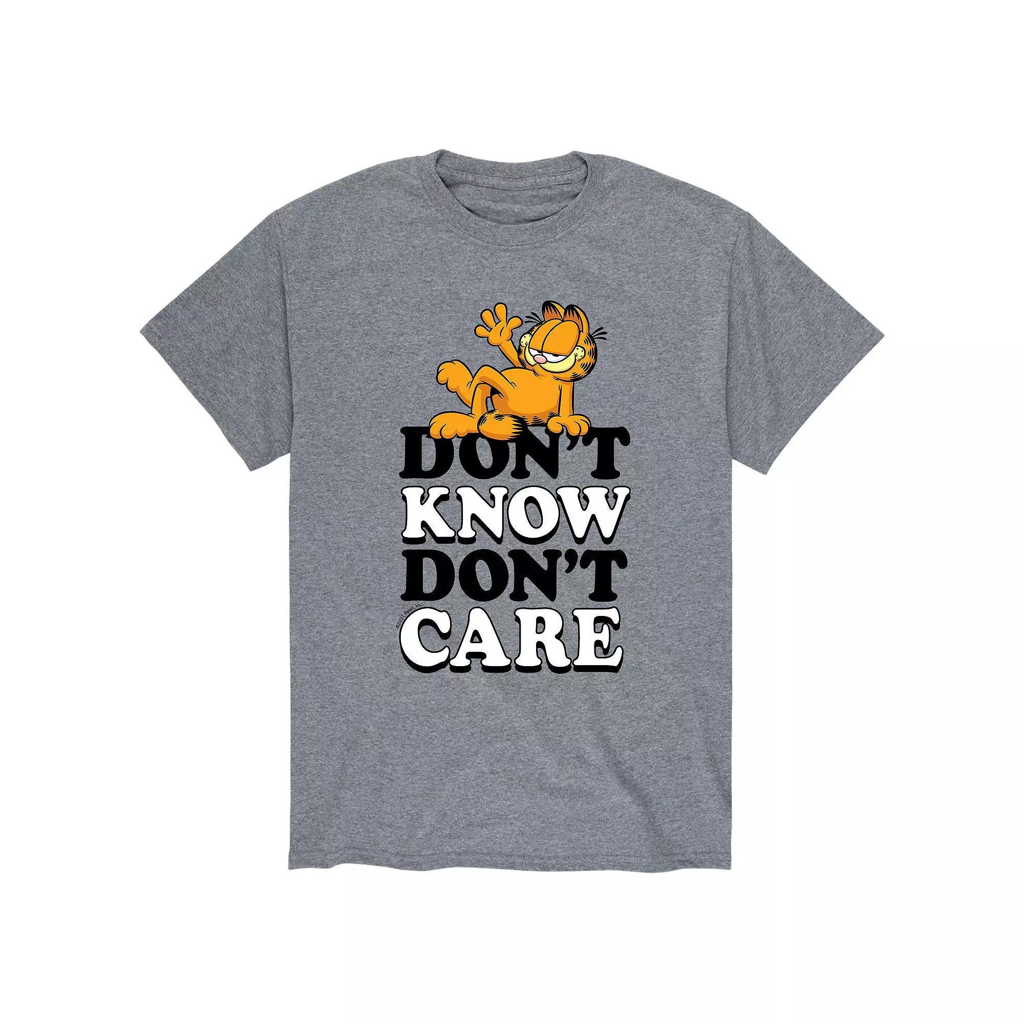 Mens Garfield Dont Care Tee Athletic Grey Product Image