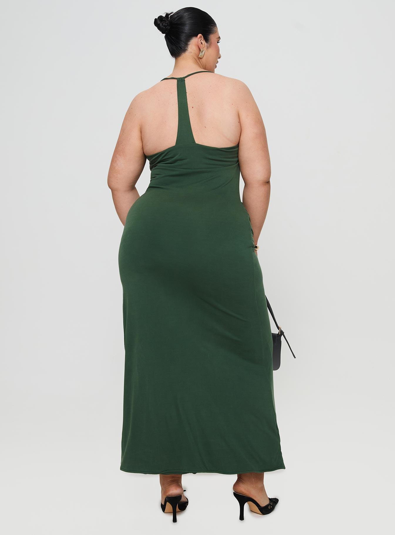 Marchesi Maxi Dress Green Curve Product Image