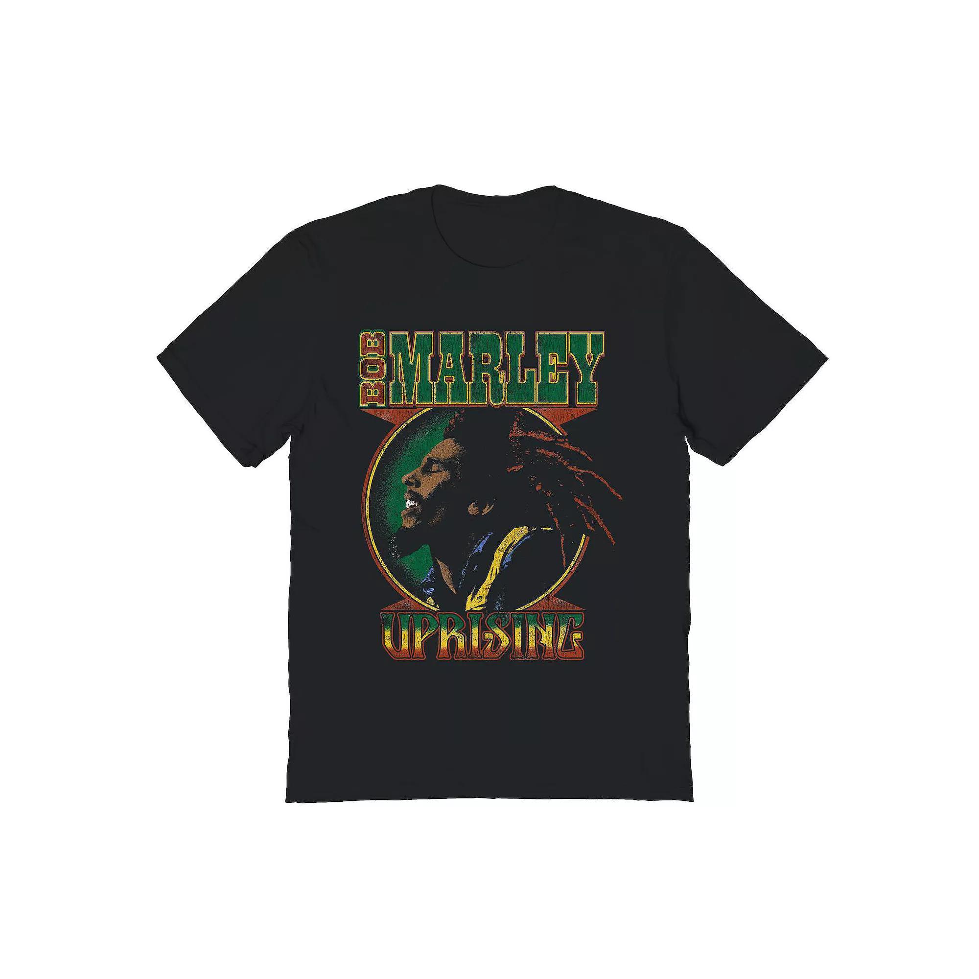 Men's Bob Marley Uprising Bob Marley Graphic Tee, Size: XL, Black Product Image
