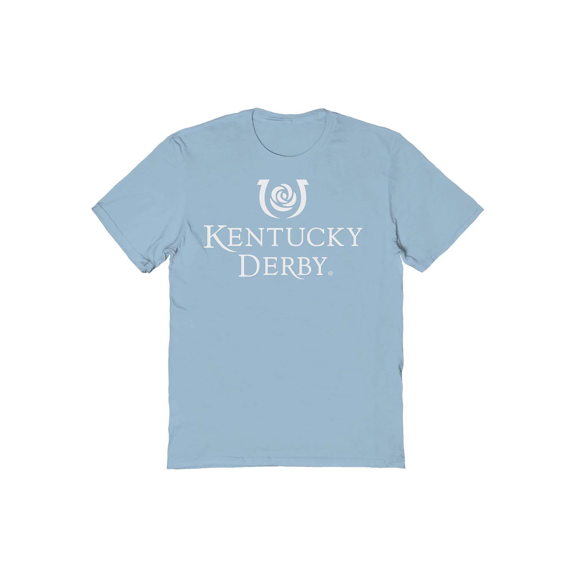 Men's Kentucky Derby Vertical Logo T-Shirt, Size: Medium, Light Blue Product Image