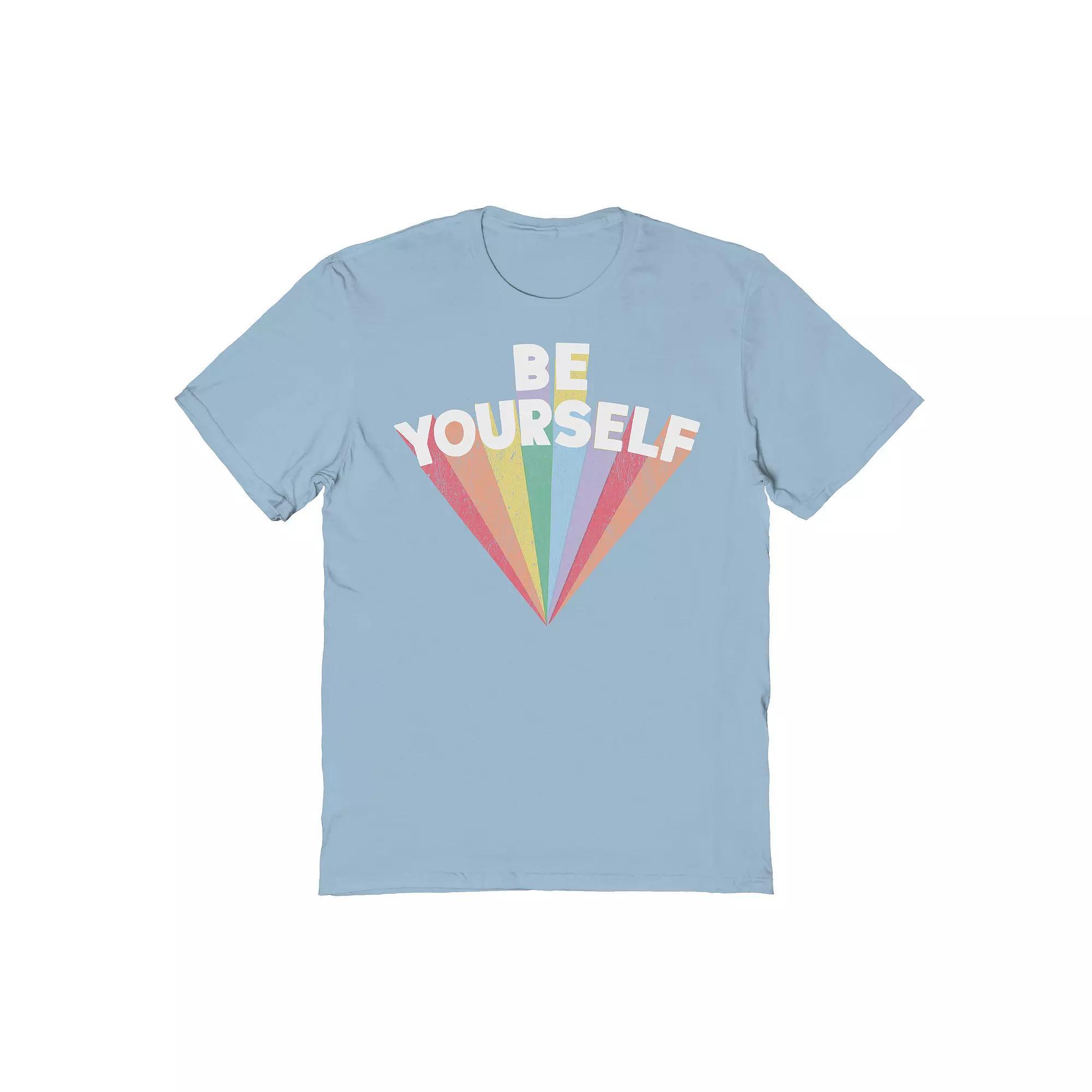 Men's COLAB89 by Threadless Be Yourself 2 Pride Graphic Tee, Size: Large, Light Blue Product Image