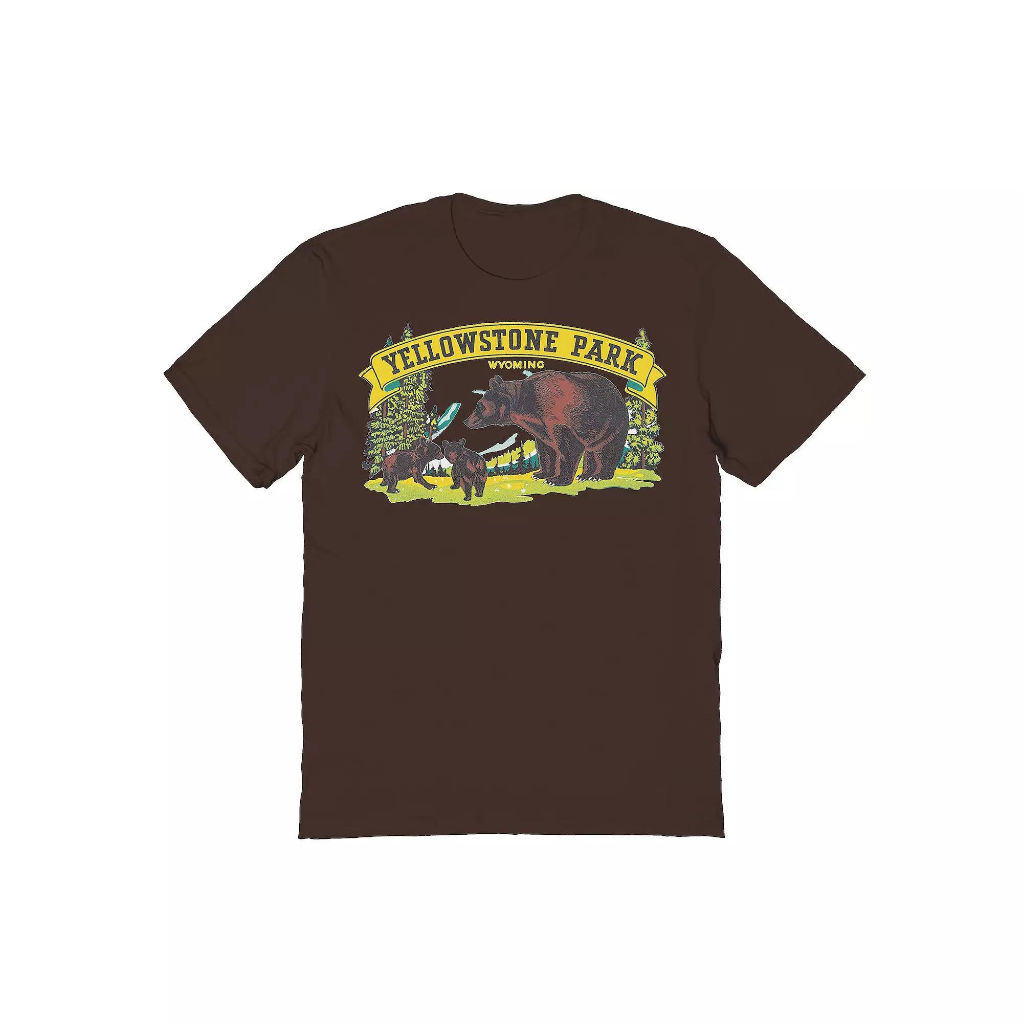 Men's Yellowstone Park Graphic Tee, Size: XXL, Dark Brown Product Image