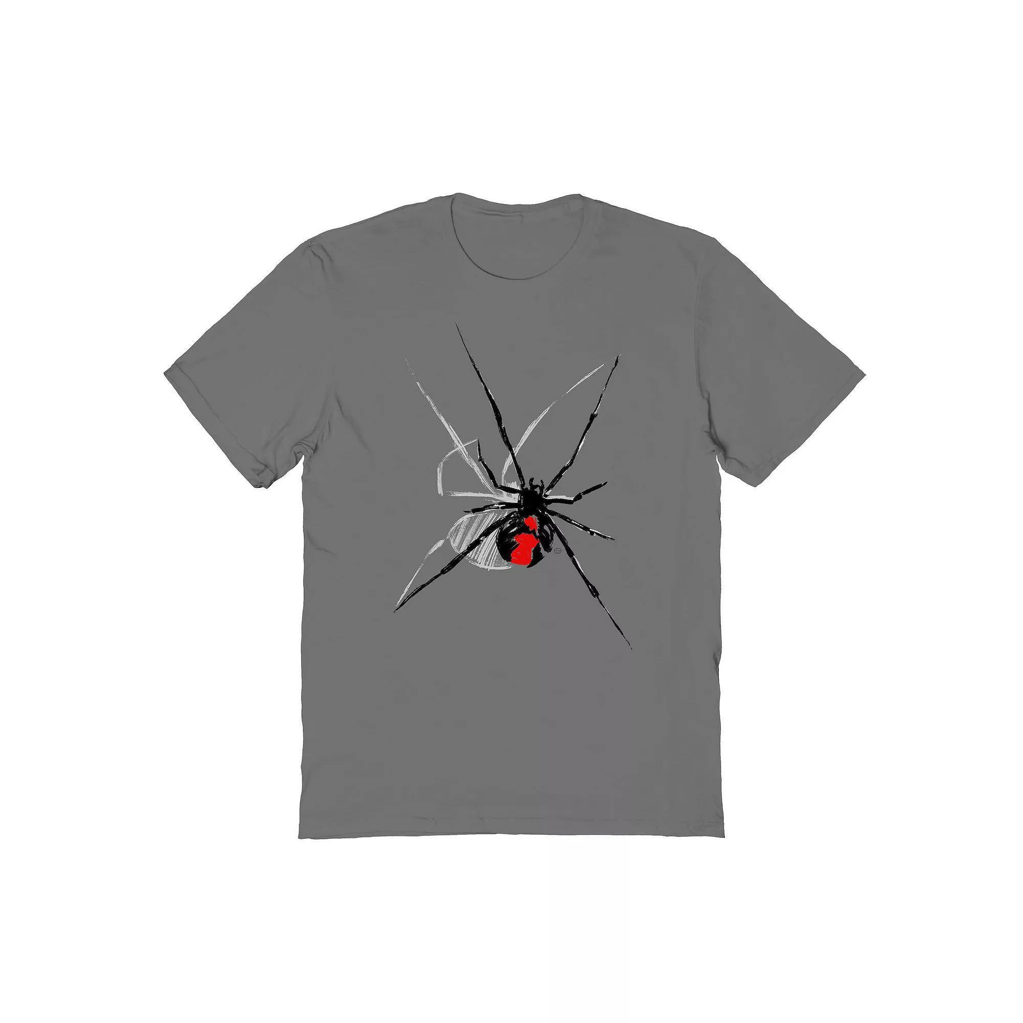 Men's Widow Halloween Graphic Tee, Size: Small, Grey Product Image