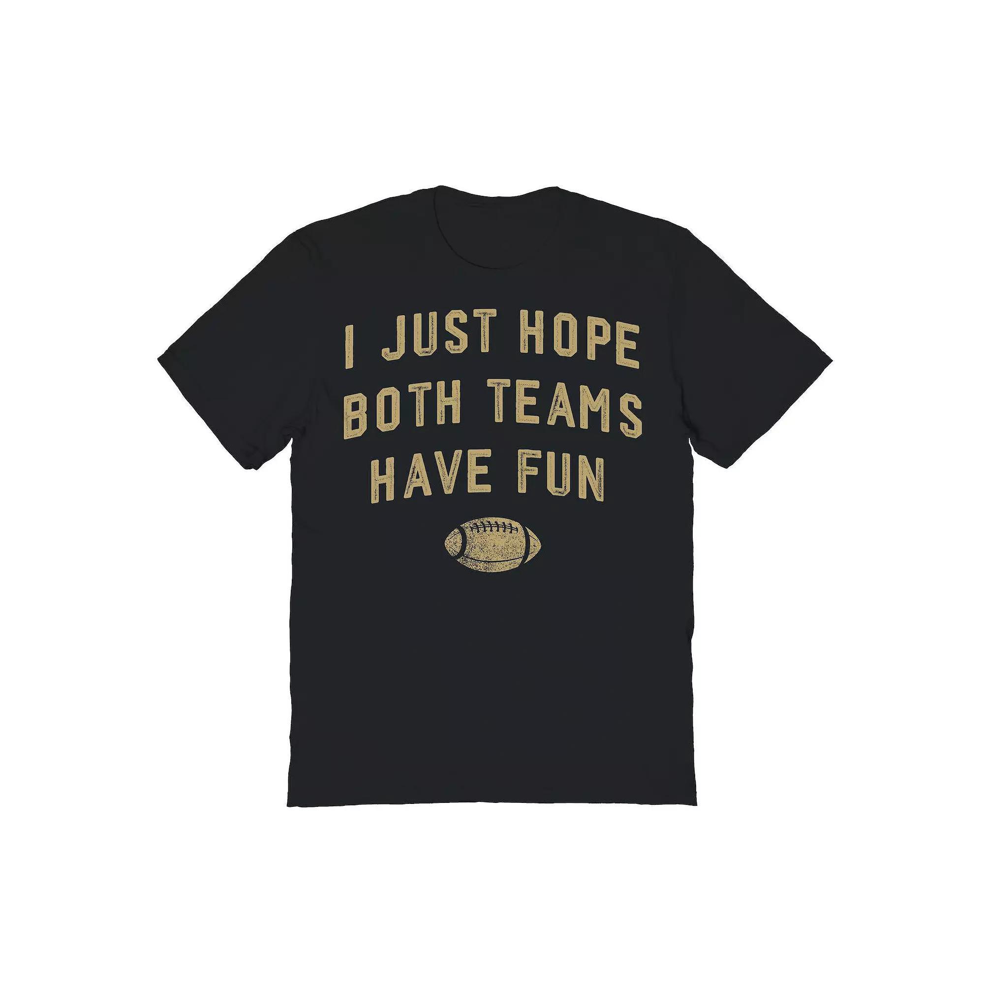 Men's Duke & Sons I Just Hope Both Teams Graphic Tee, Size: Small, Black Gold Product Image