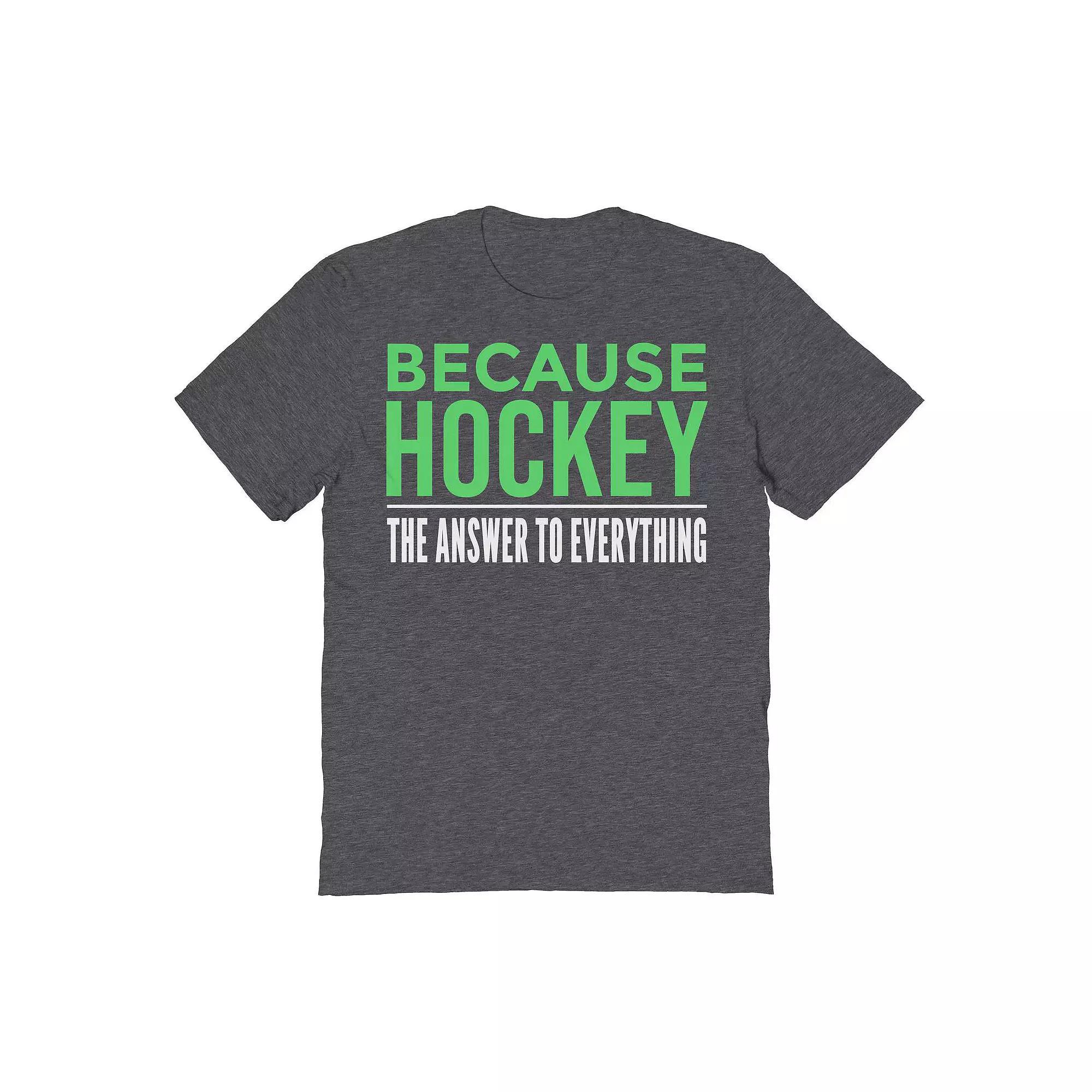 Men's Duke & Sons Because Hockey Graphic Tee, Size: XXL, Dark Grey Product Image