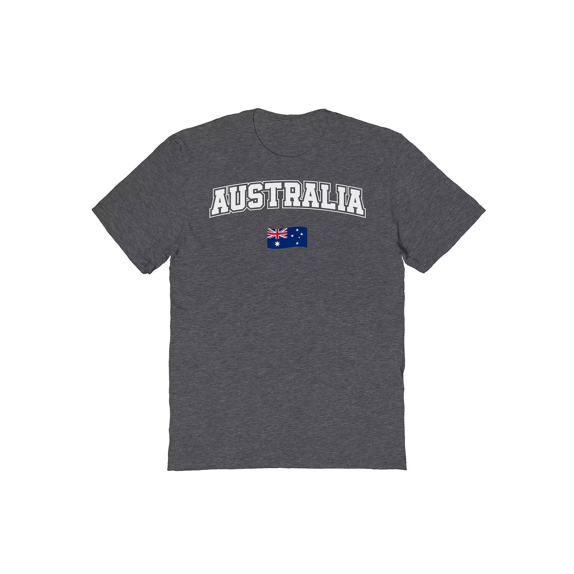 Mens Australia Flag Graphic Tee Dark Grey Product Image
