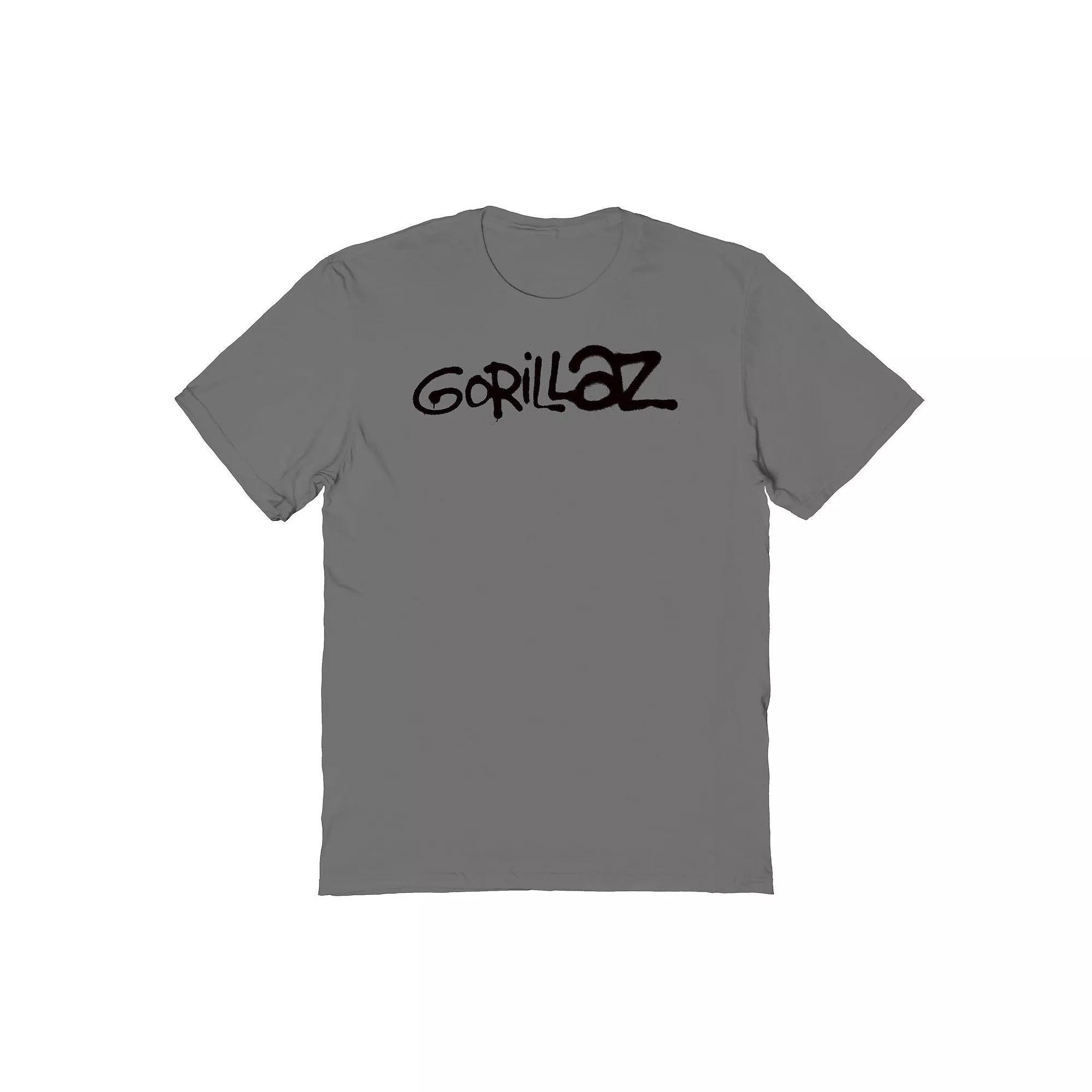 Men's GORILLAZ Logo Graffiti Graphic Tee, Size: Medium, Grey Product Image