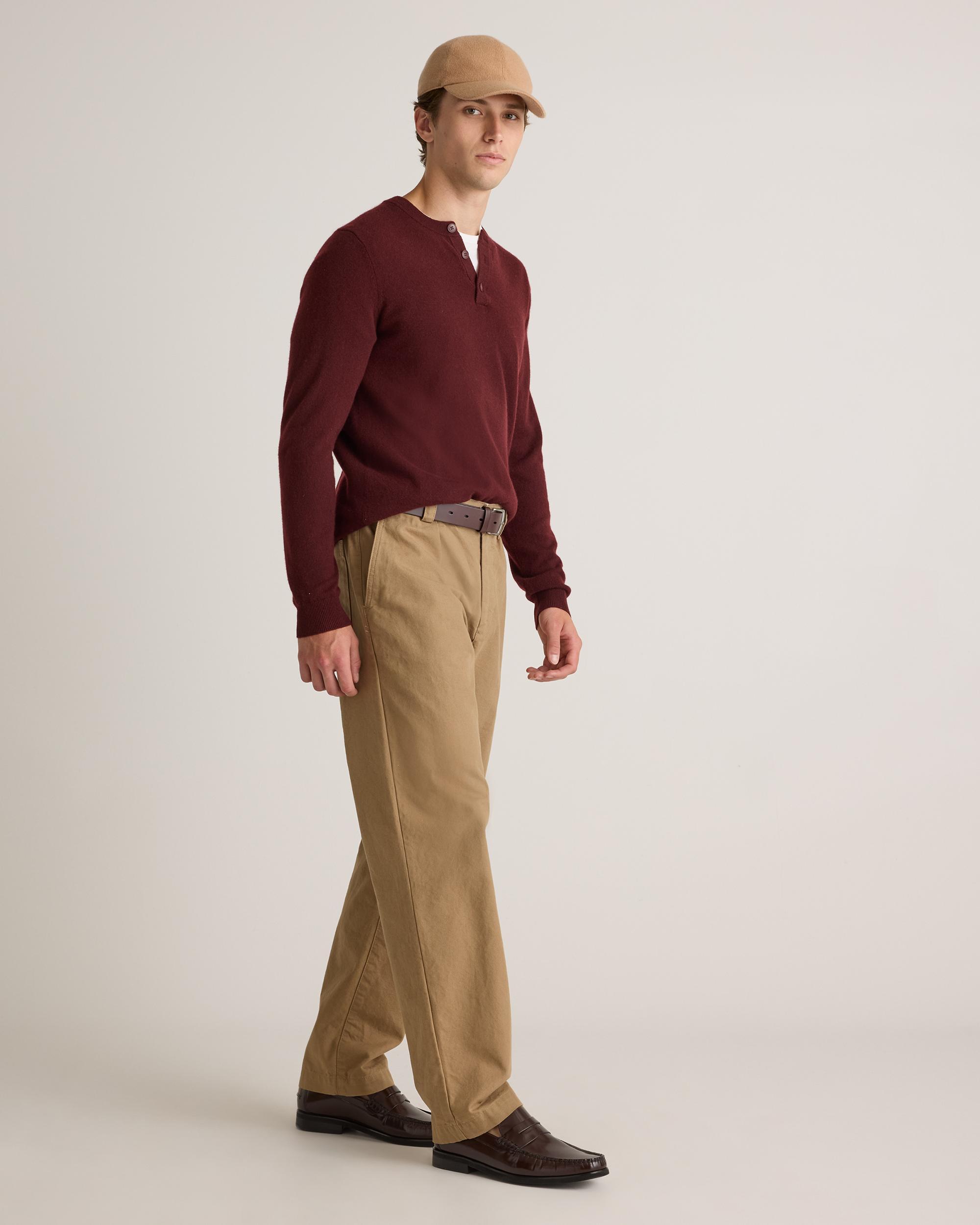 Quince | Men's Mongolian Cashmere Henley Sweater Product Image