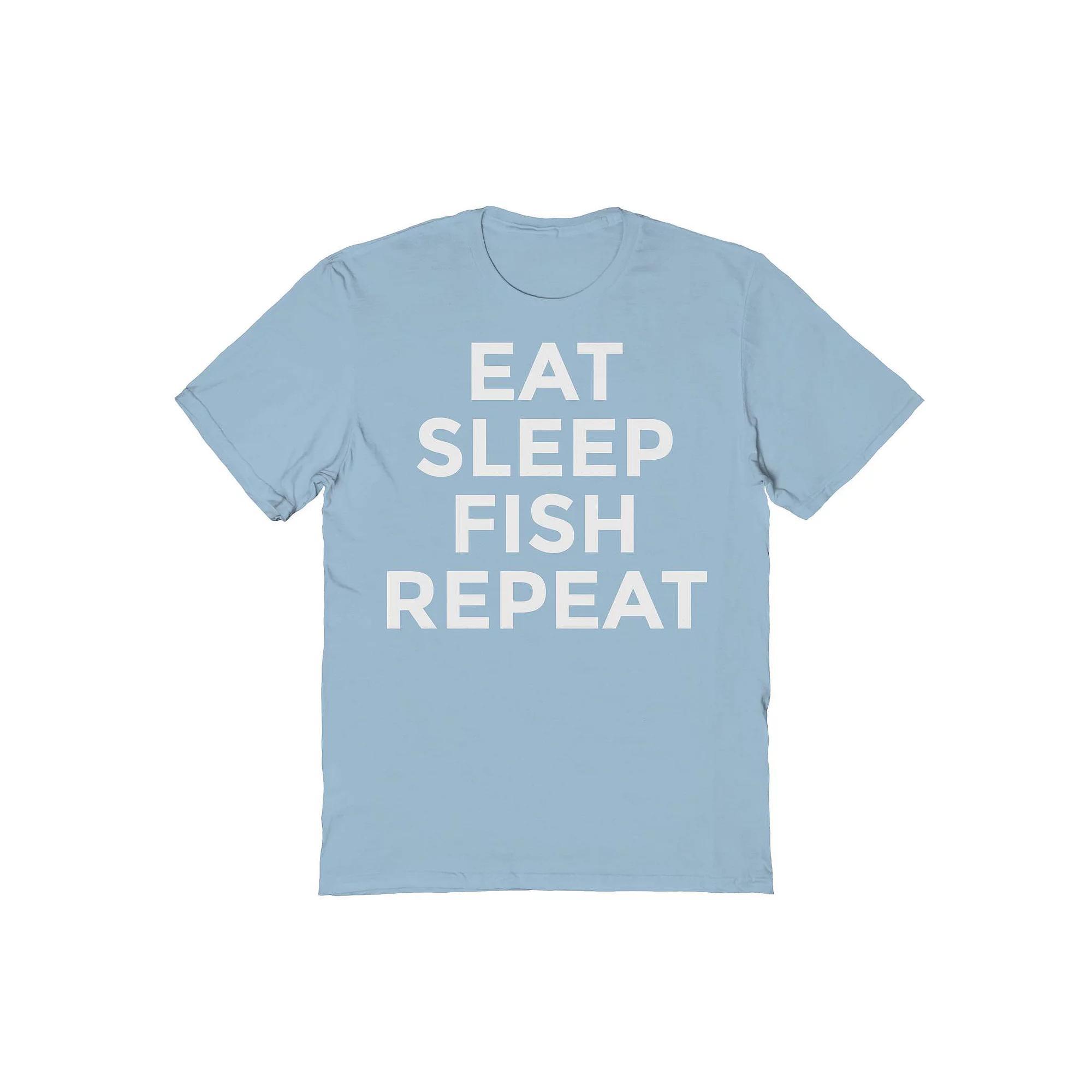 Men's Duke & Sons Fish Repeat Graphic Tee, Size: Small, Light Blue Product Image