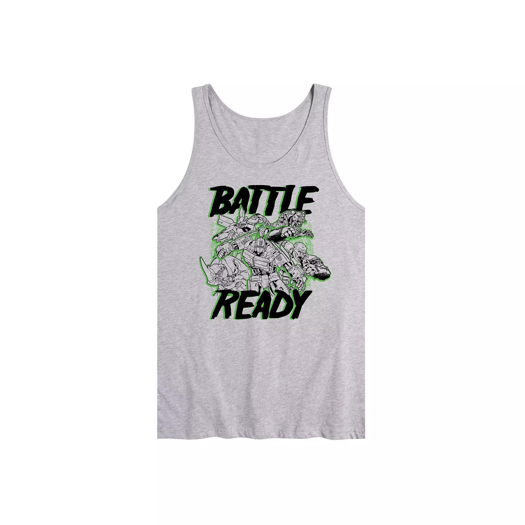 Mens Transformers Battle Ready Graphic Tank Top Product Image