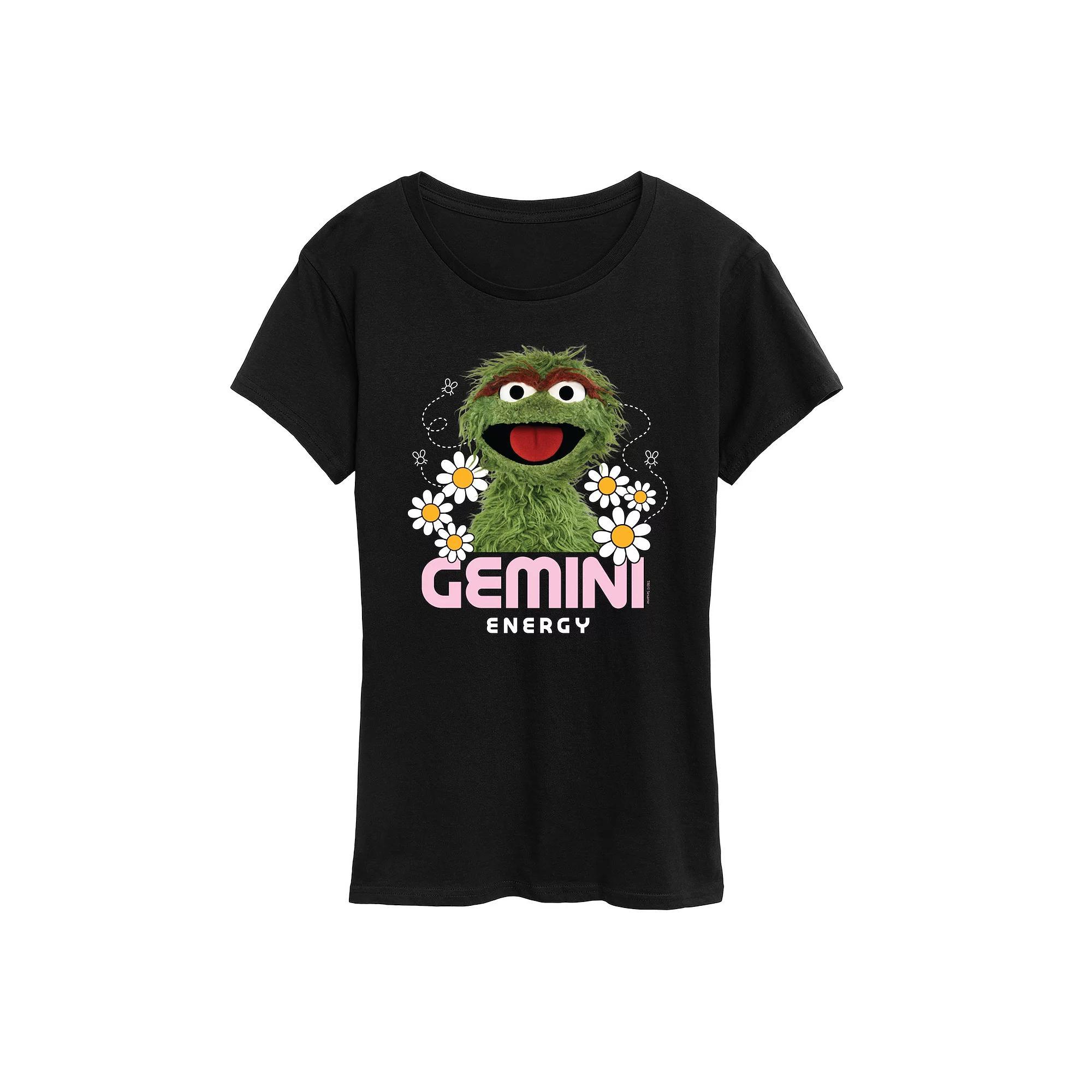 Womens Sesame Street Oscar Gemini Energy Graphic Tee Product Image