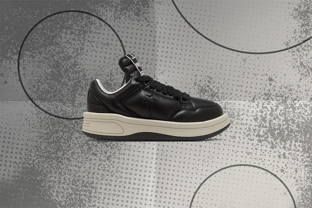 Rick Owens DRKSHDW x Converse Turbowpn Ox Leather Shoes - Black Male Product Image