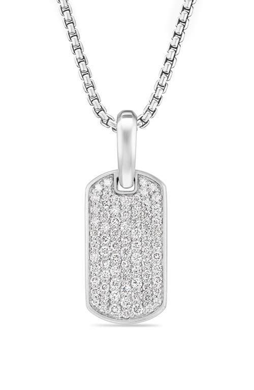 Mens Chevron Tag in Sterling Silver Product Image