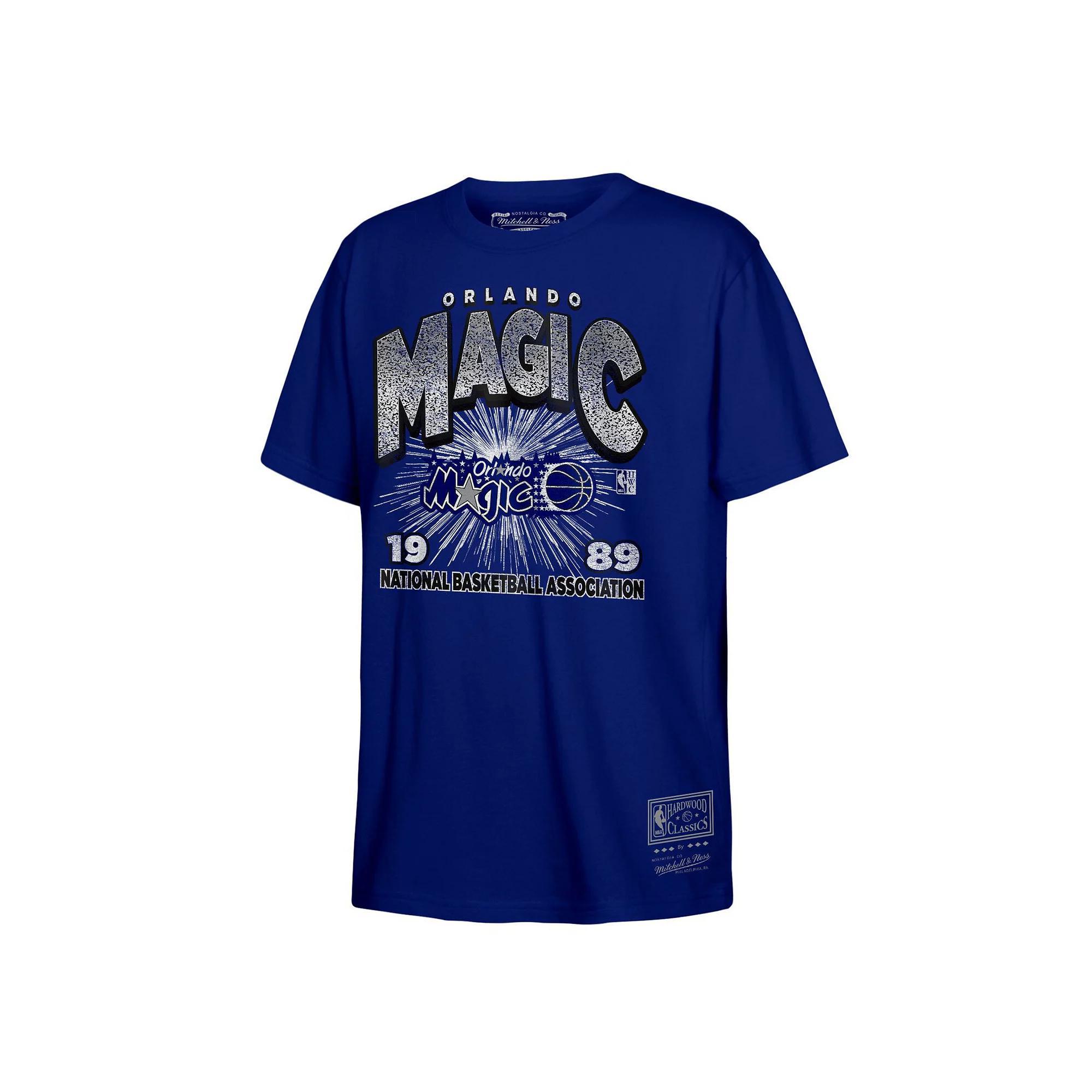 Mens Mitchell & Ness Blue Orlando Magic Hardwood Classics Vintage Hoopster T-Shirt, Boys Product Image