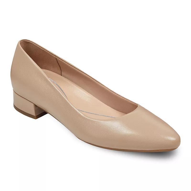 Easy Spirit Caldise Womens Leather Dress Flats Blue Product Image