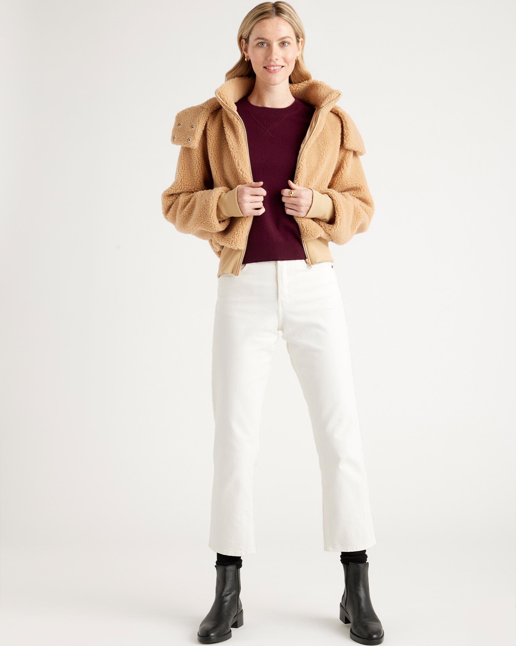 Quince | Women's Hooded Sherpa Jacket Size XL, 100% Polyester Product Image