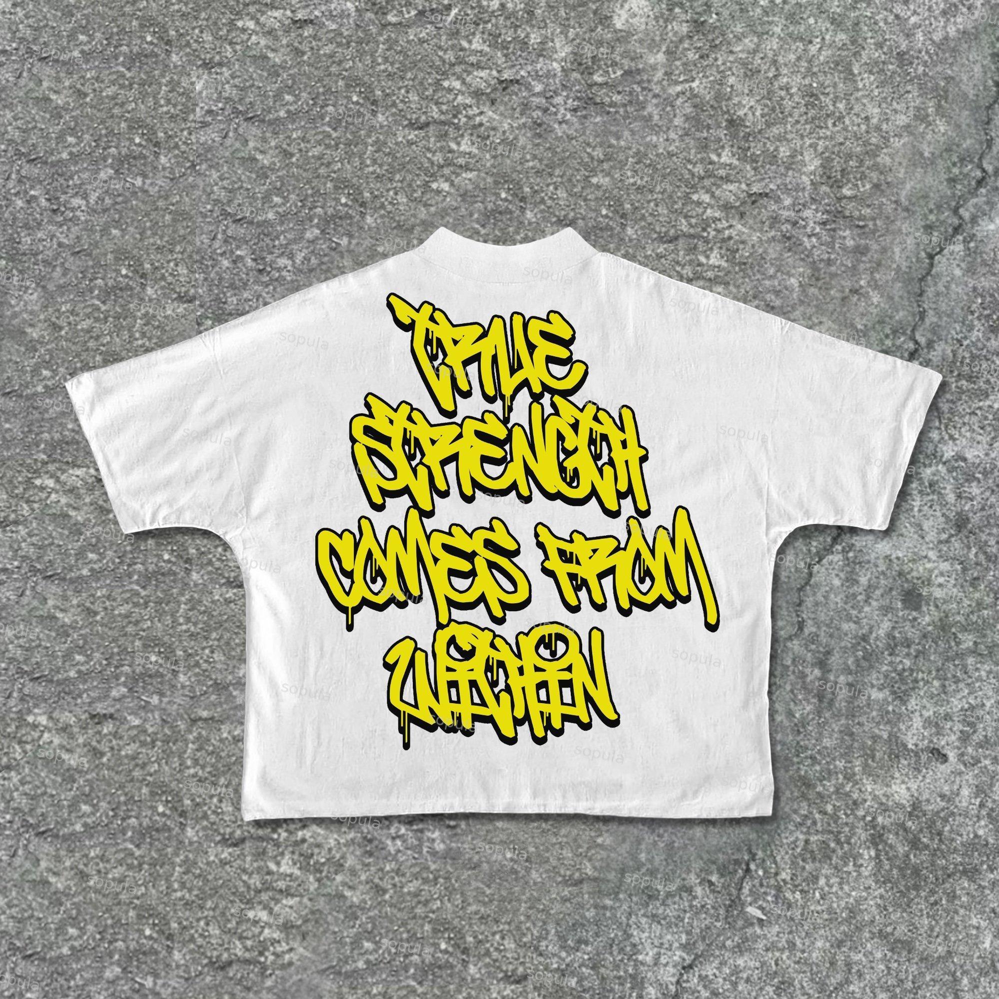 Sopula Don't Mind Street Fashion Color Male Head Graphics Cotton Cropped T-Shirts Product Image