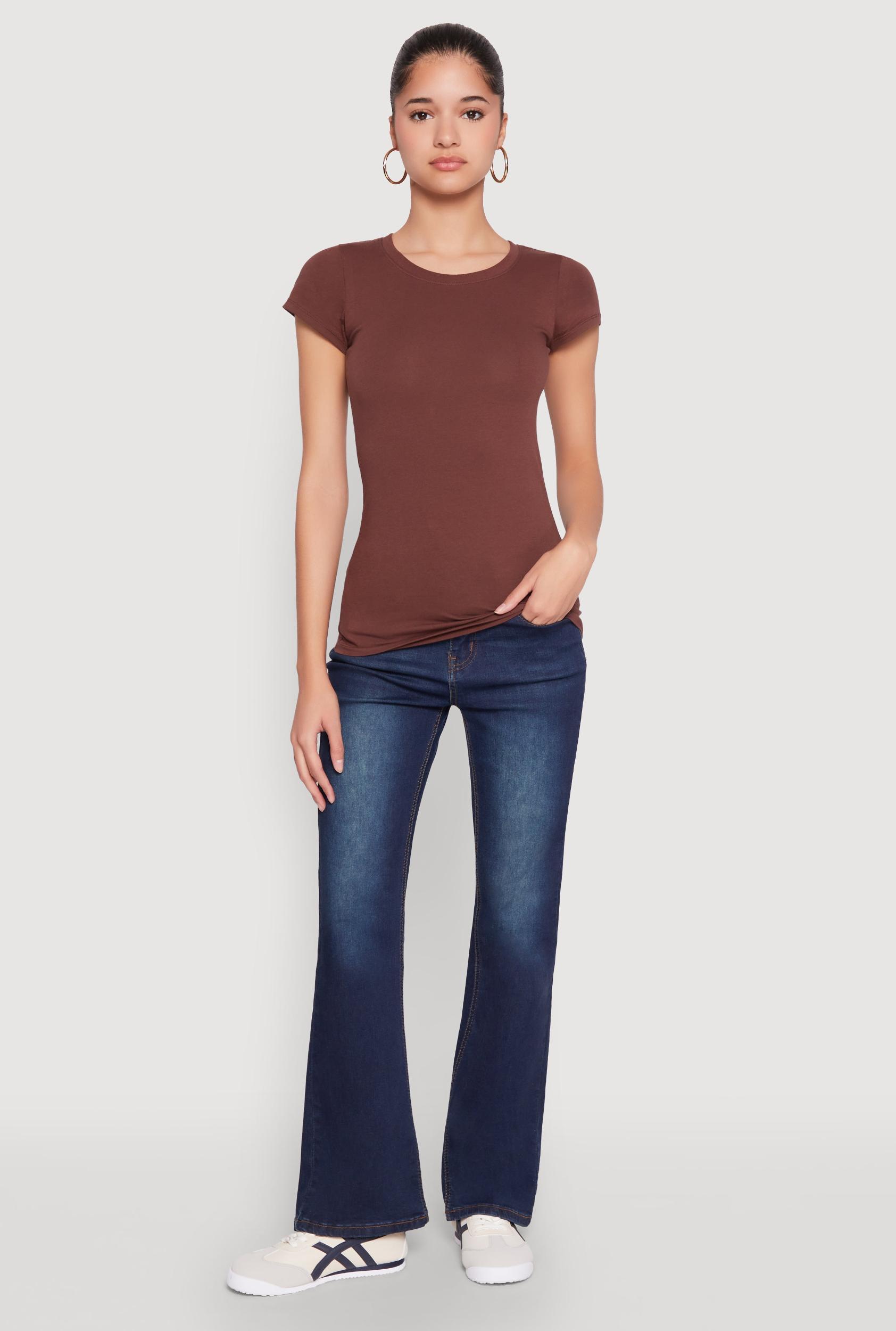 Womens Short Sleeve Scoop Neck Tee Product Image