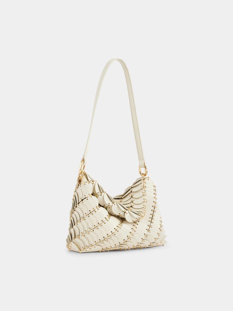 CREAM PACO SHOULDER CLUTCH IN CALFSKIN LEATHER Product Image
