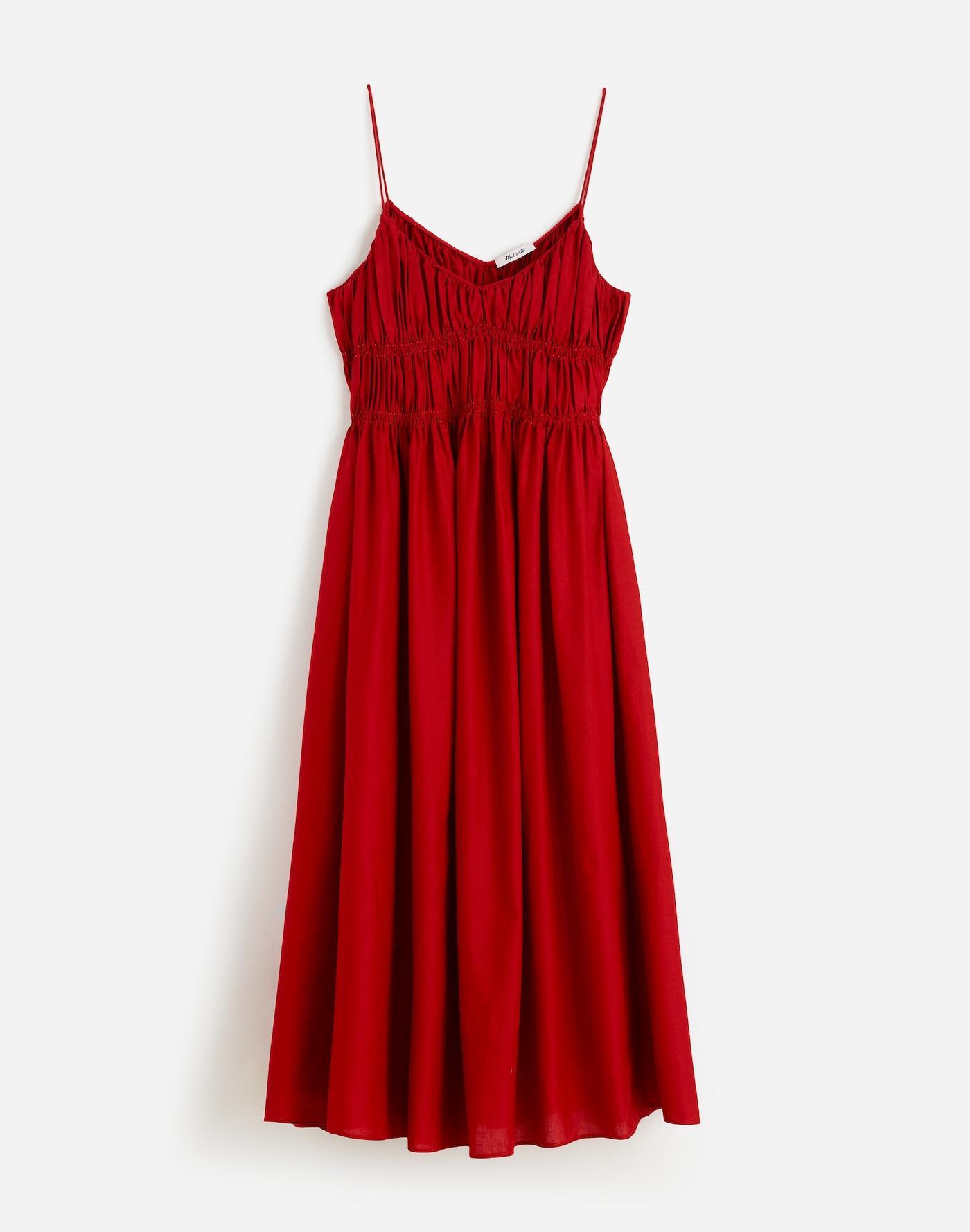 Textured V-Neck Midi Dress Product Image