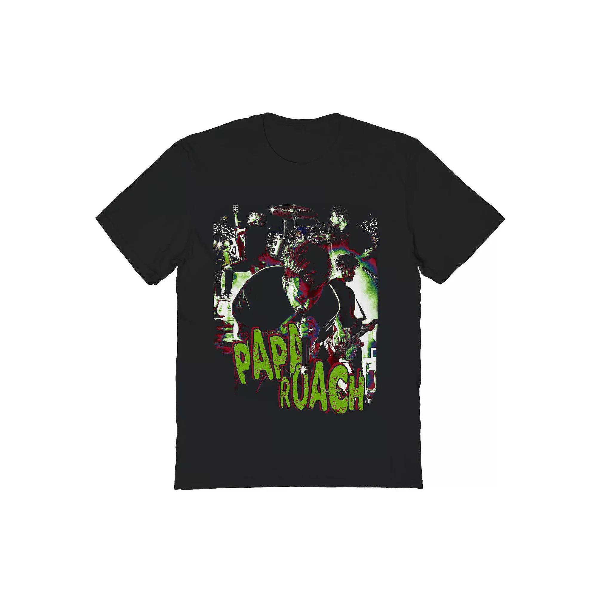 Men's Papa Roach Tour Concert Photo Graphic Tee, Size: Small, Black Product Image