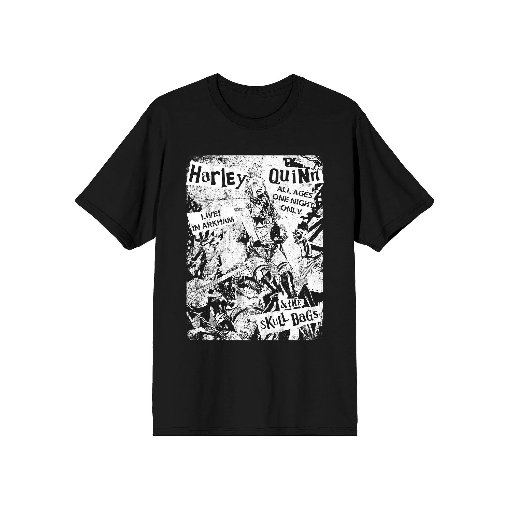 Men's DC Comics Harley Quinn Tee, Size: Large, Black Product Image