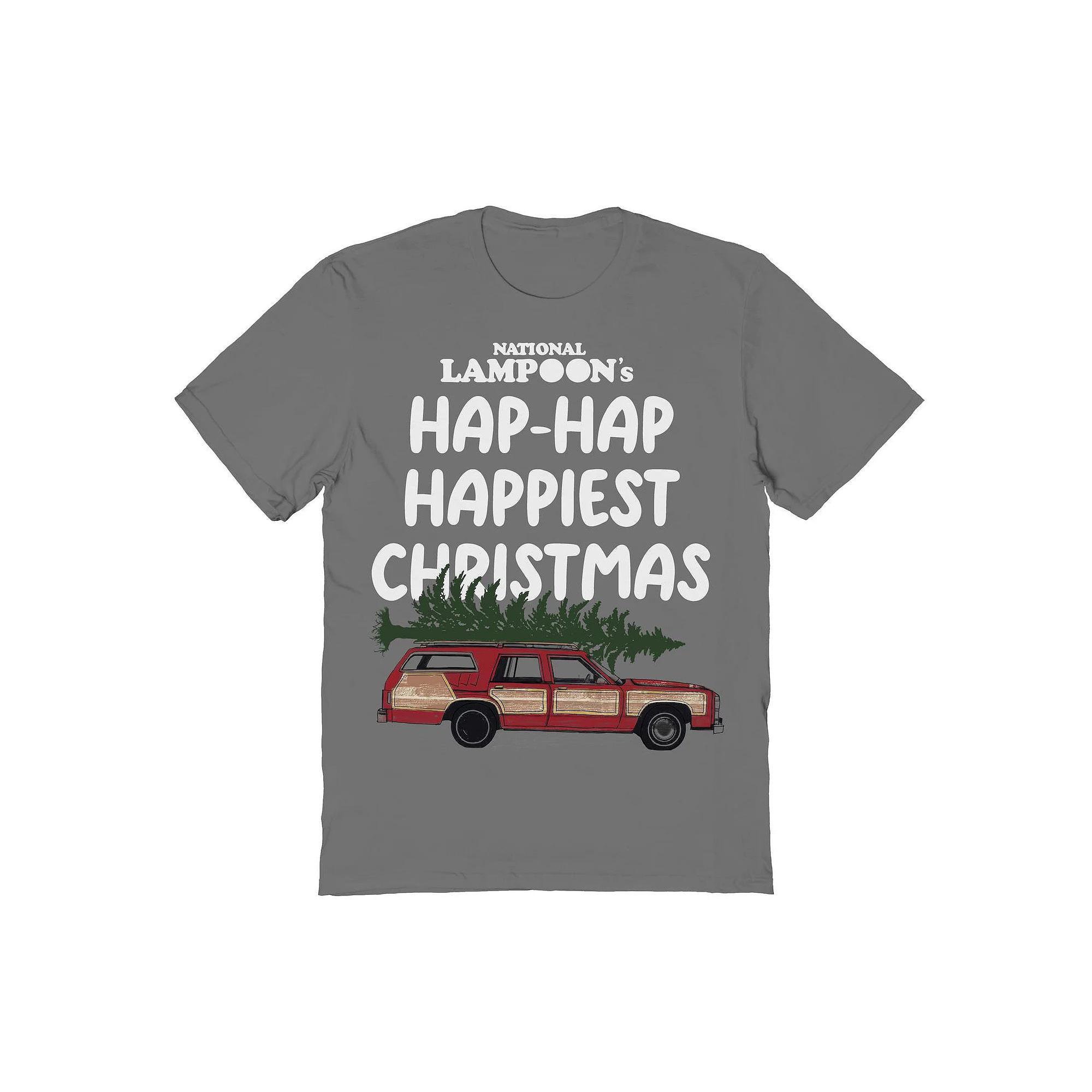 Men's Happiest Christmas National Lampoon's Christmas Vacation Graphic Tee, Size: Large, Grey Product Image
