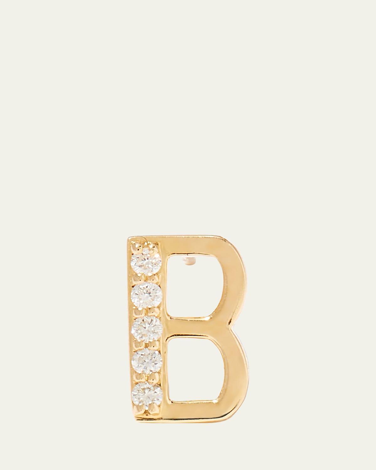 Single Initial Stud Earring Product Image