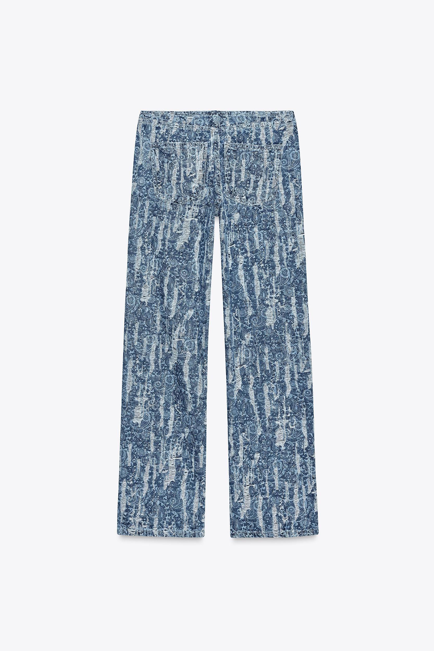 Z1975 STRAIGHT MID-RISE WORN EFFECT JEANS Product Image