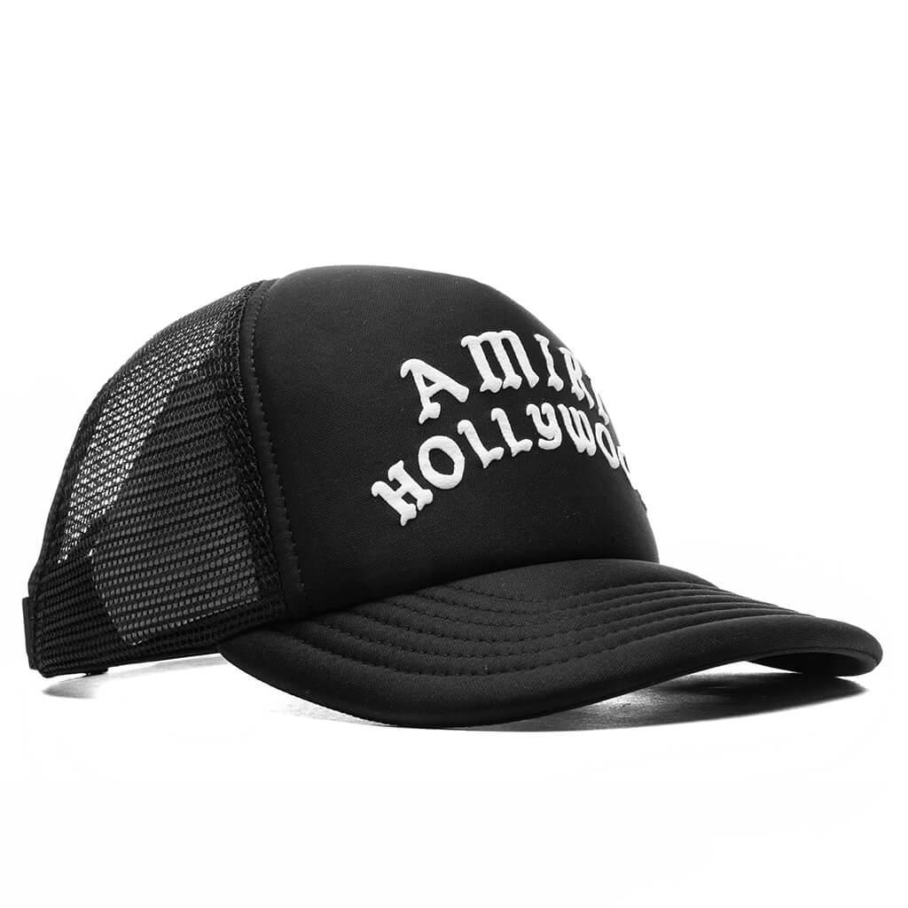 Amiri Hollywood Trucker Hat - Black/Black Male Product Image