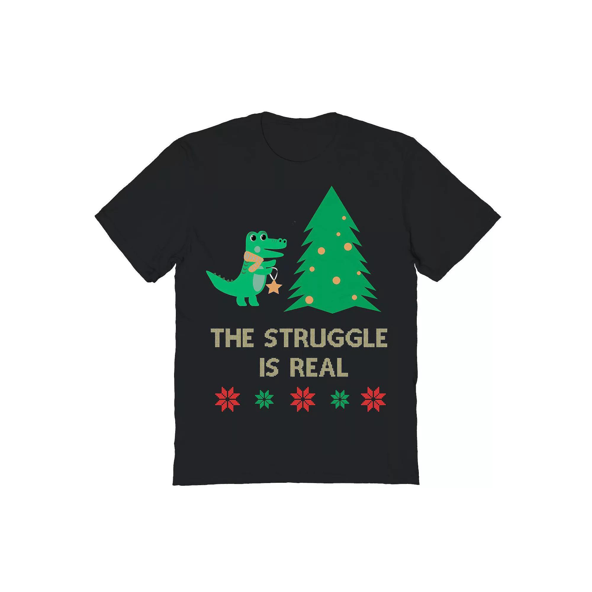 Men's Struggle Star Christmas Graphic Tee, Size: Large, Black Product Image