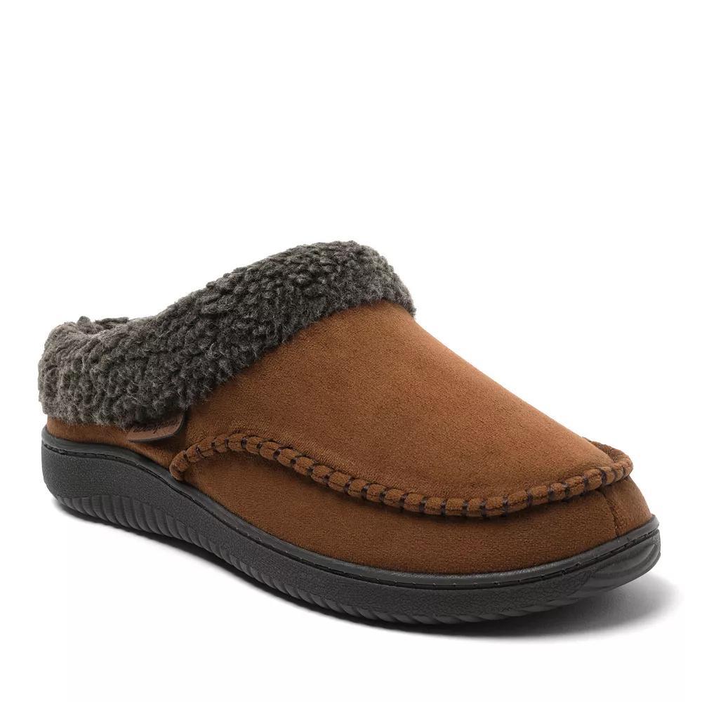Dearfoams Marshall Microsuede Men's Clog Slippers, Size: Large, Brown Product Image