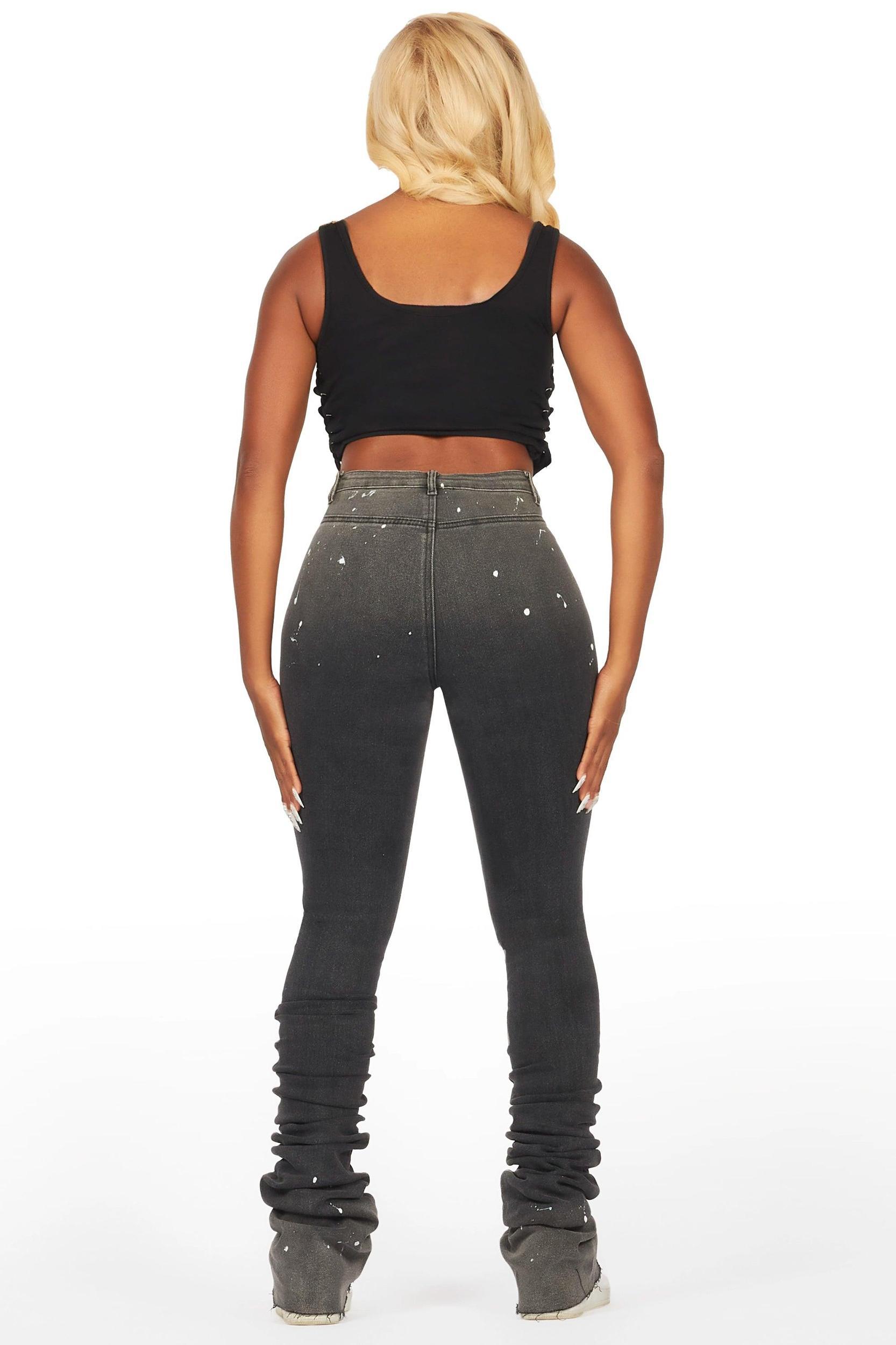 Dajsha Black Super Stacked Jean Female Product Image