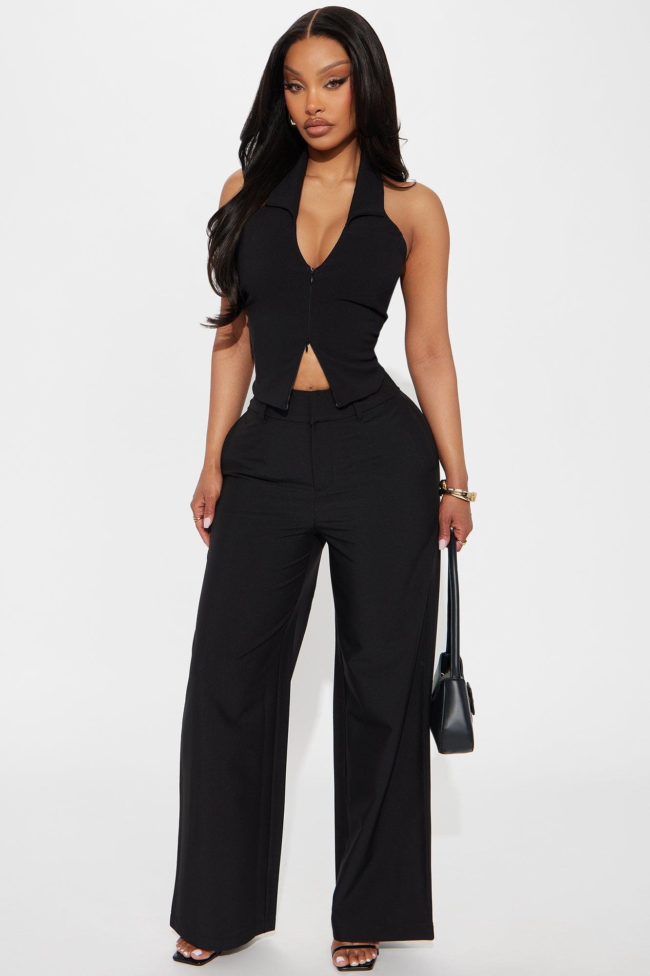 Tell Me Something Halter Top - Black Product Image