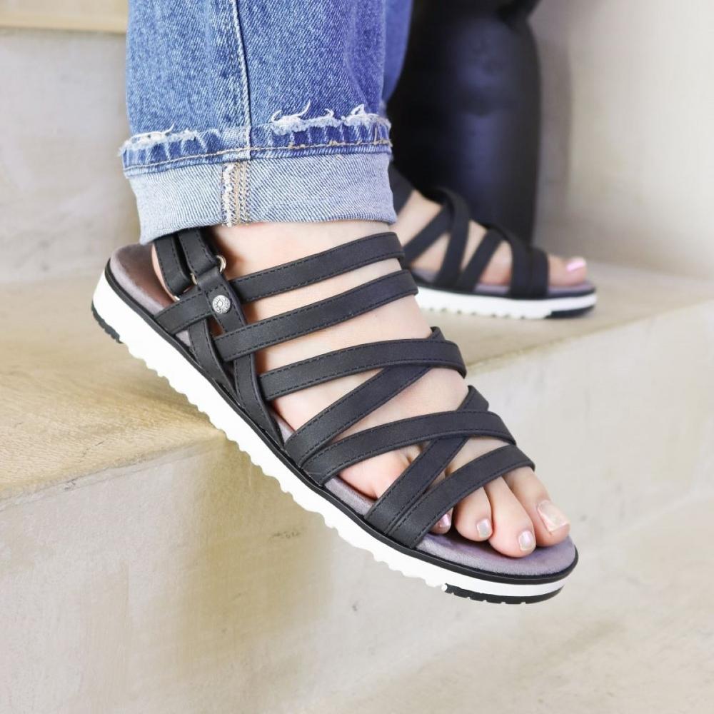 Bearpaw Crete Women's Strappy Slingback Sandals, Size: 9, Black Product Image