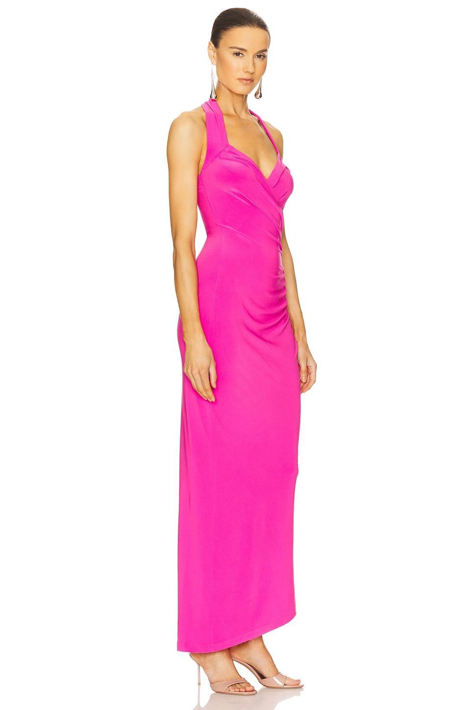 x REVOLVE Halter Sweetheart Side Drape Gown Norma Kamali Product Image