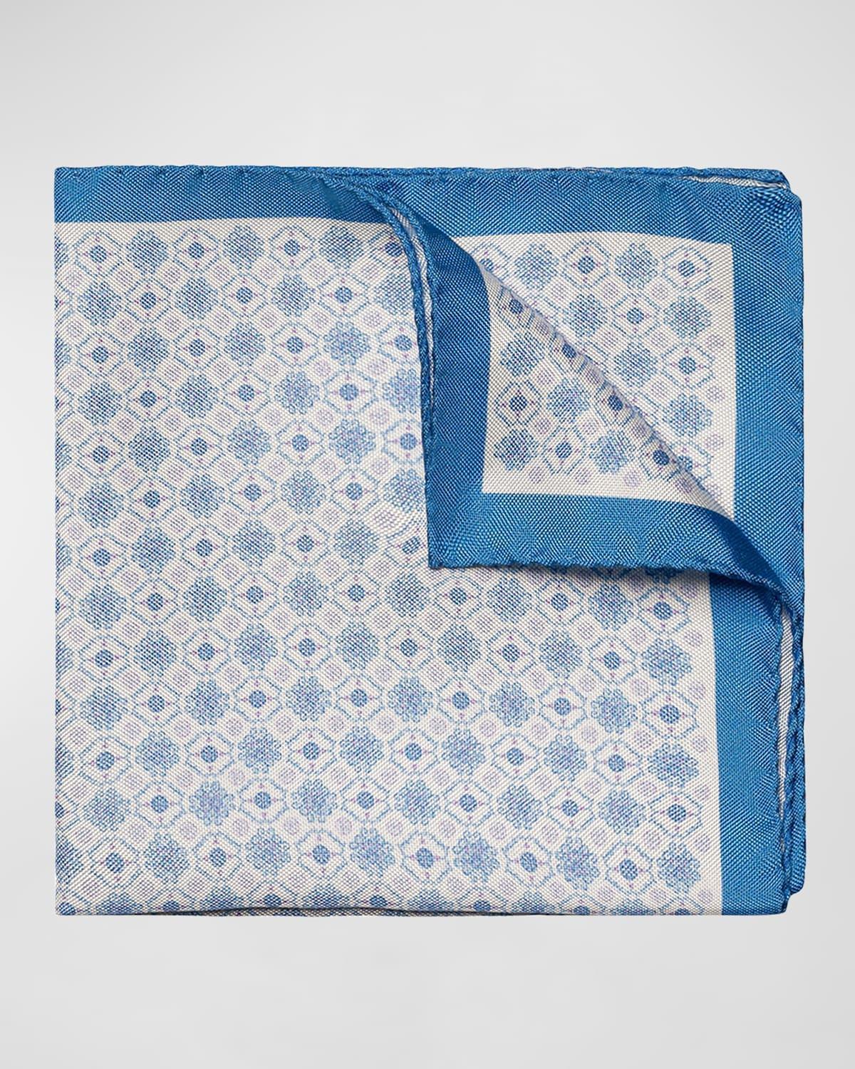 Mens Silk Medallion-Print Pocket Square Product Image