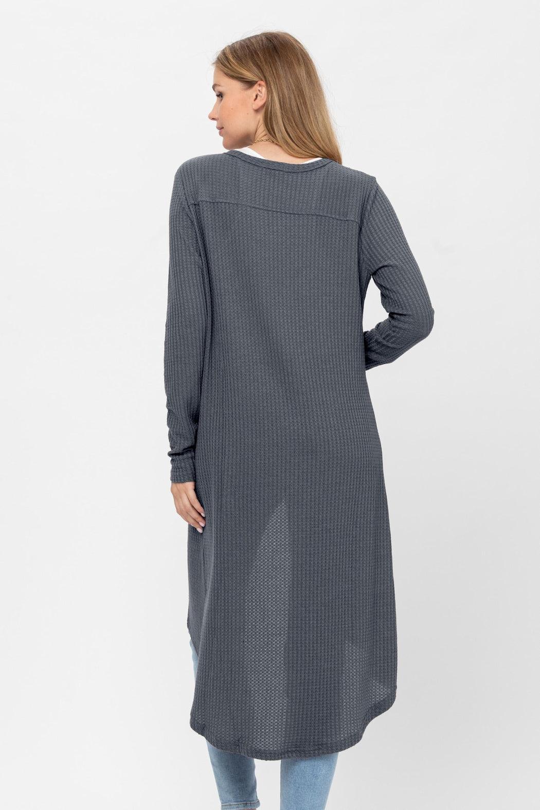 Button Down Solid Color Knit Cardigans With Pockets Product Image