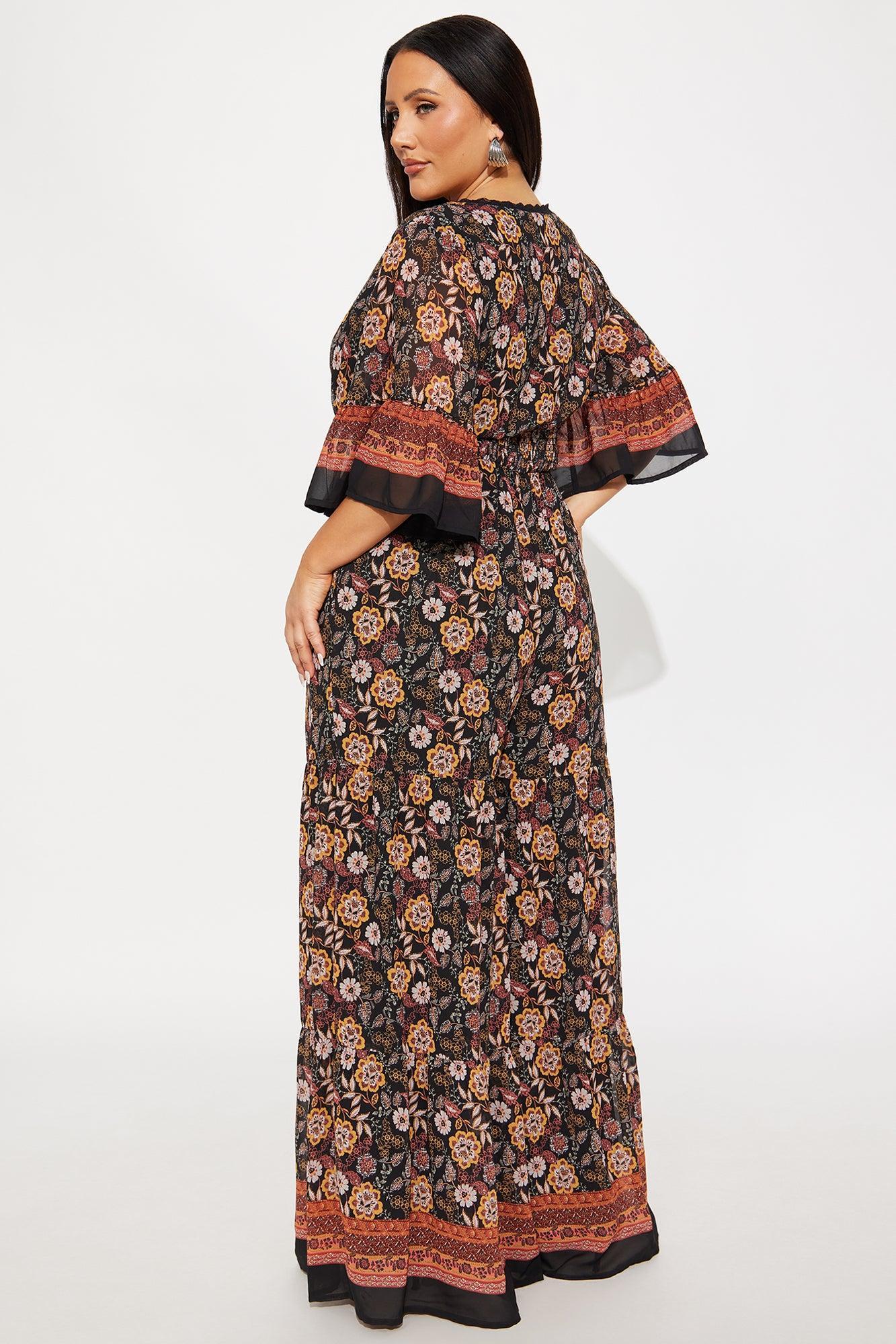 Vivid Vibes Chiffon Jumpsuit - Black/combo Product Image