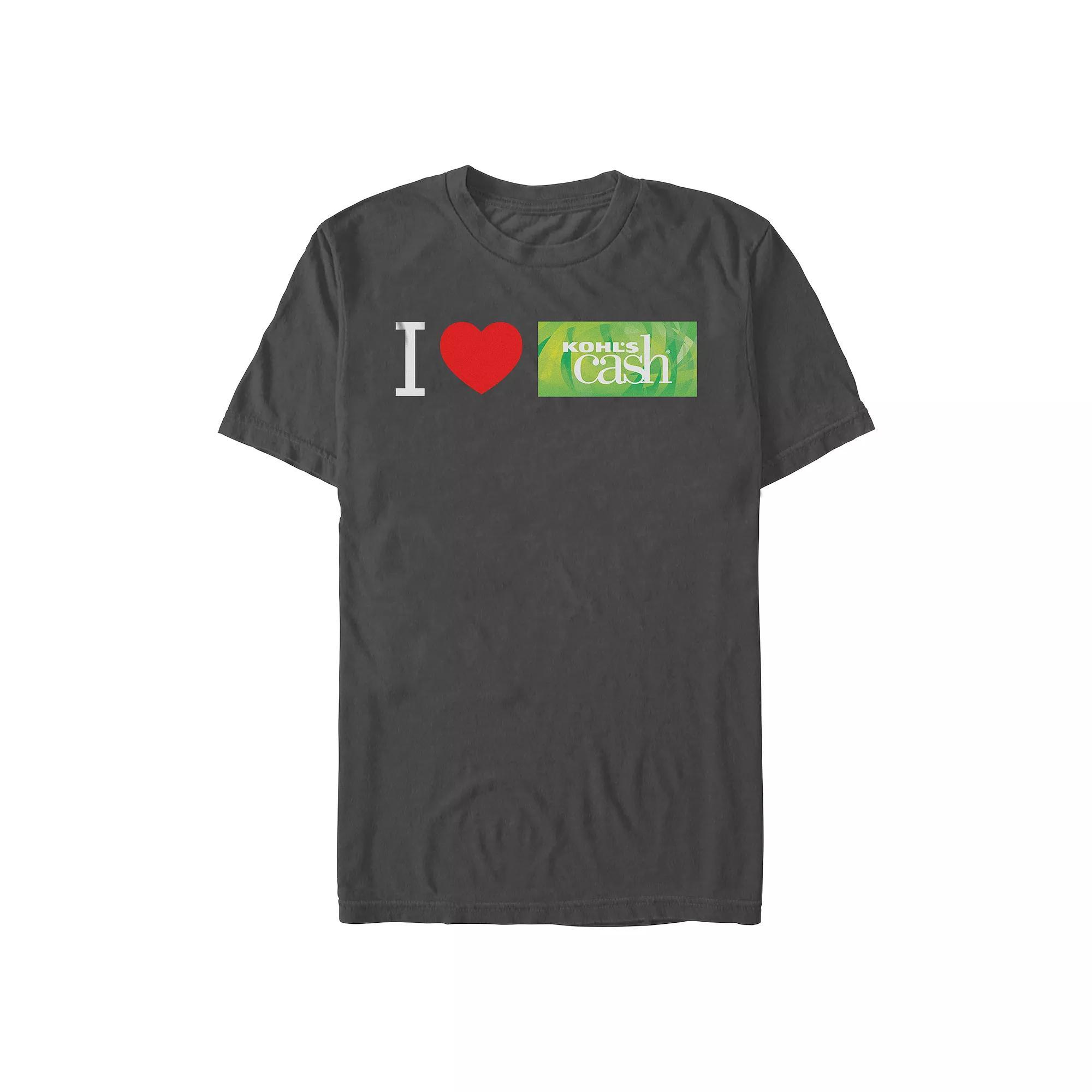 Men's I Heart Kohl's Cash Graphic Tee, Size: Large, Grey Product Image