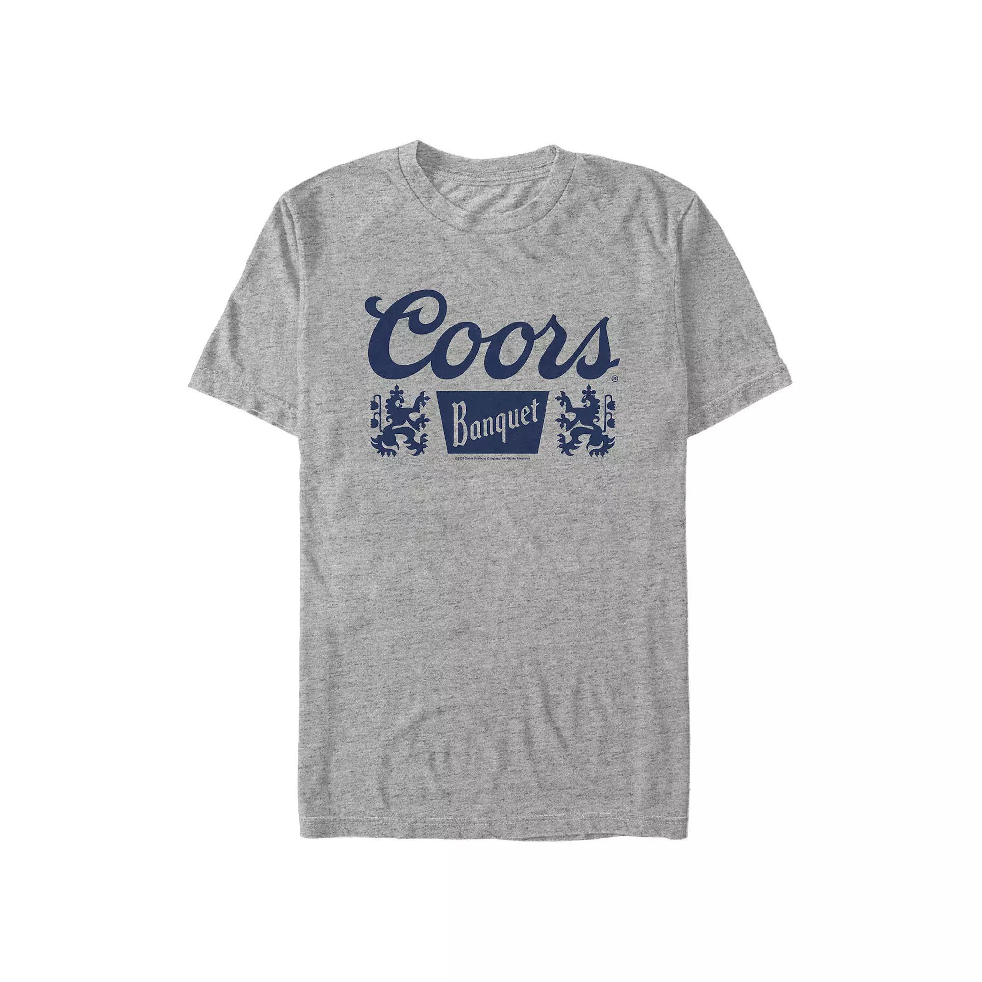 Men's Coors Light Coors Banquet Logo Graphic Tee, Size: XXL, Athletic Grey Product Image
