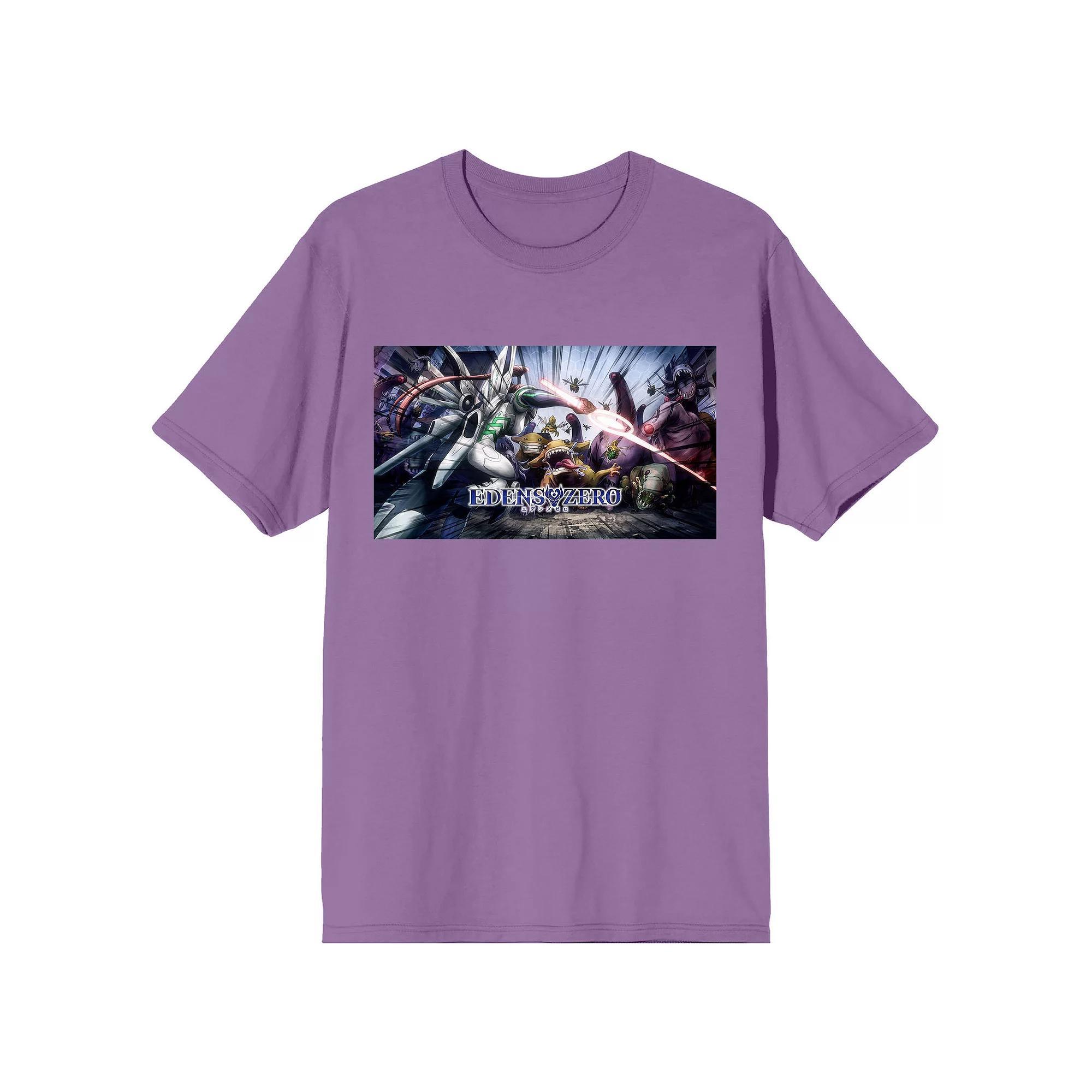 Men's Edens Zero Fight Scene Graphic Tee, Size: Medium, Purple Product Image