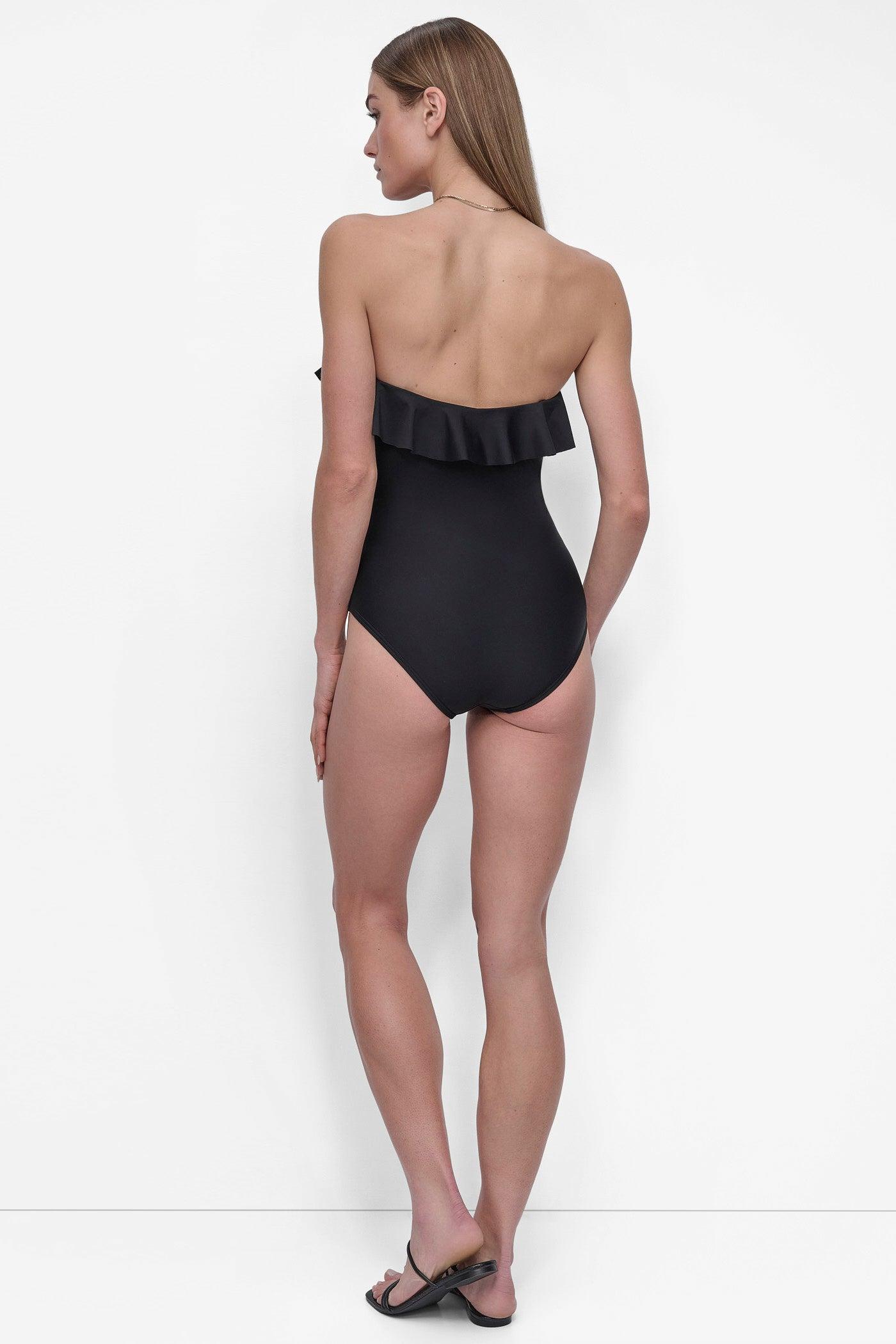 RUFFLED PINUP BANDEAU ONE PIECE Product Image