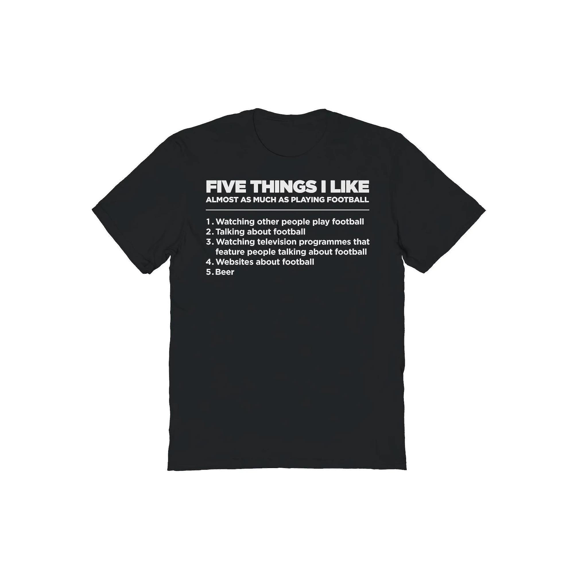Men's Duke & Sons Five Things Football Graphic Tee, Women's, Size: XXL, Black Product Image