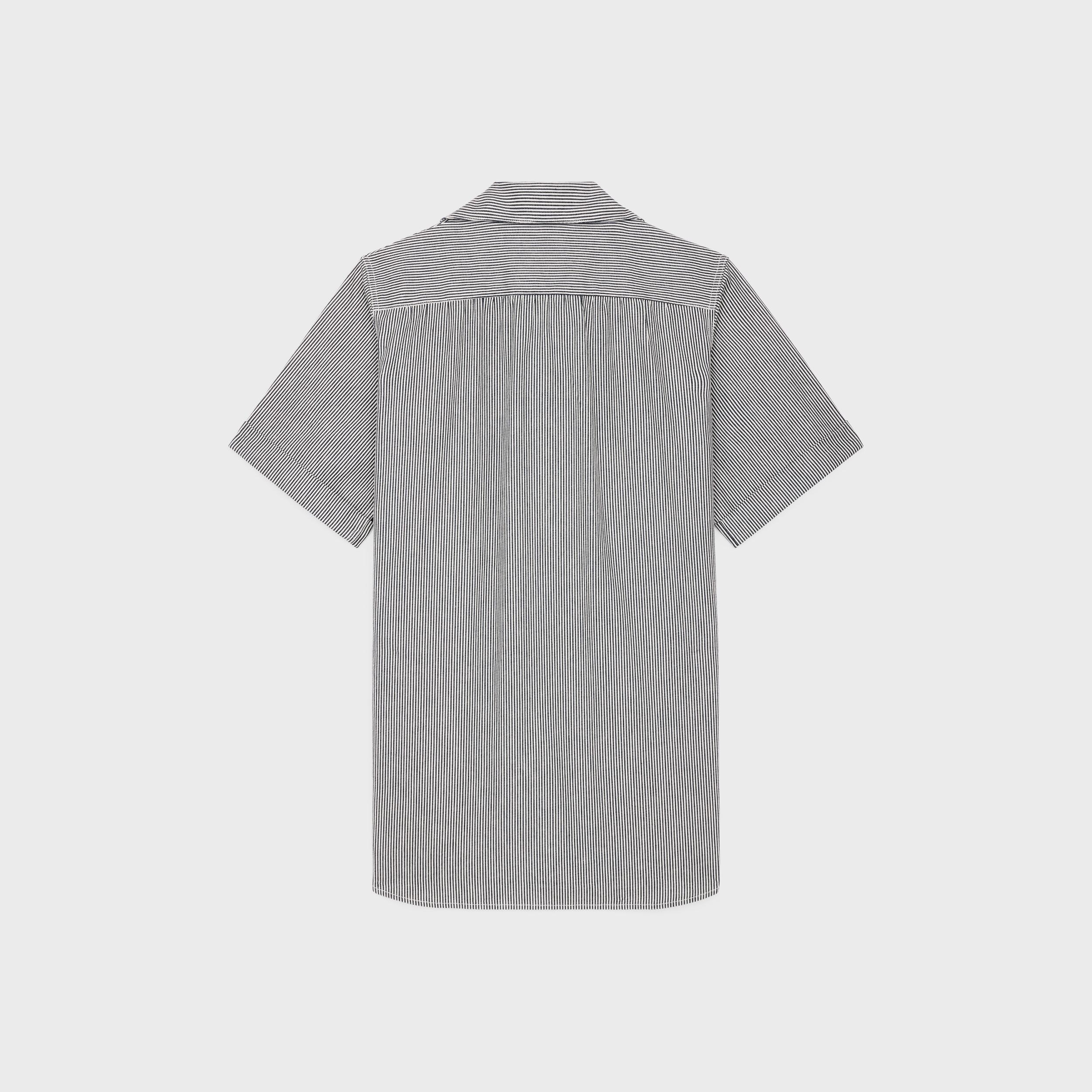 tunic mini dress in hickory striped cotton Product Image