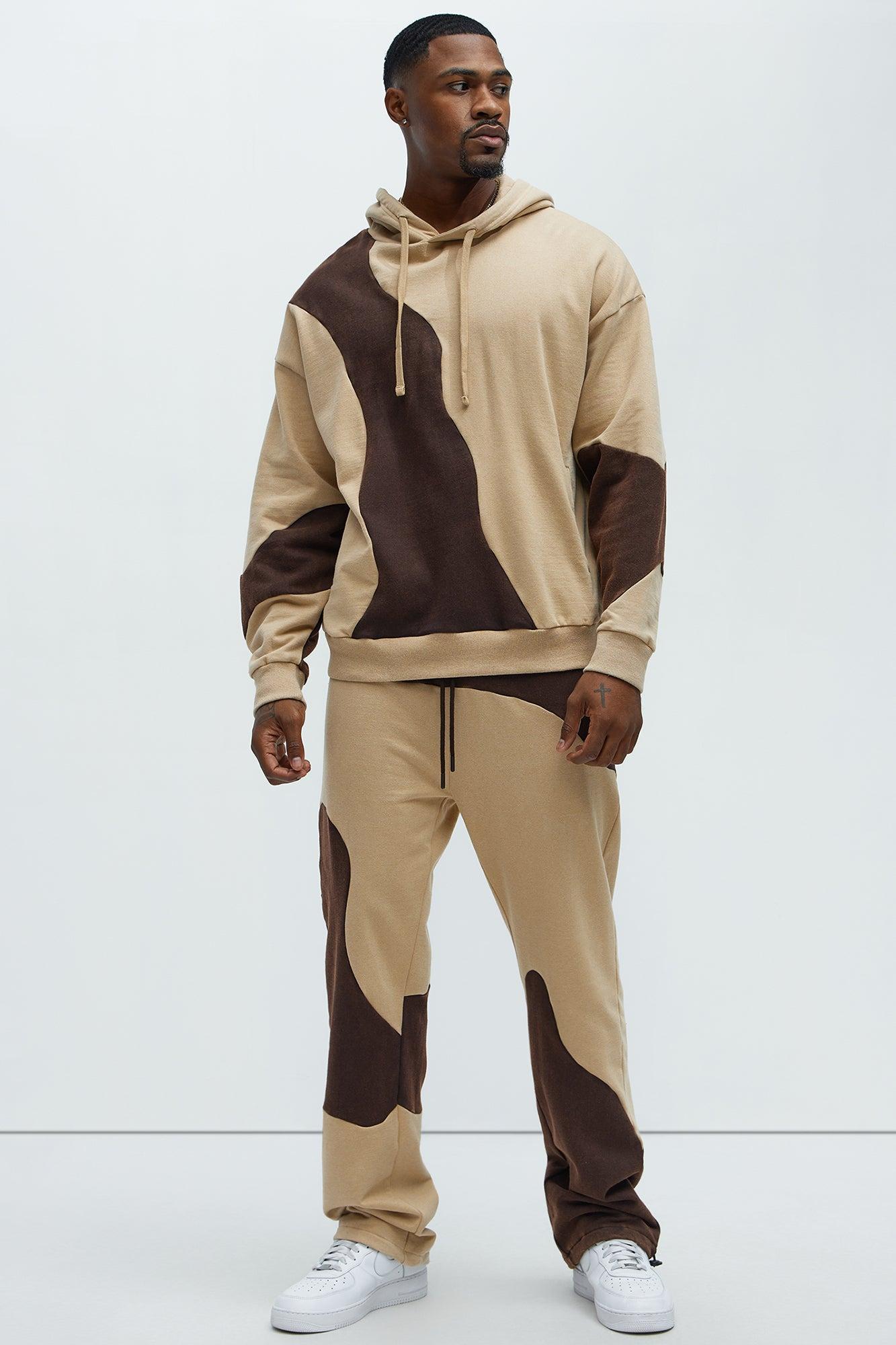 Washed Abstract Hoodie - Brown Product Image