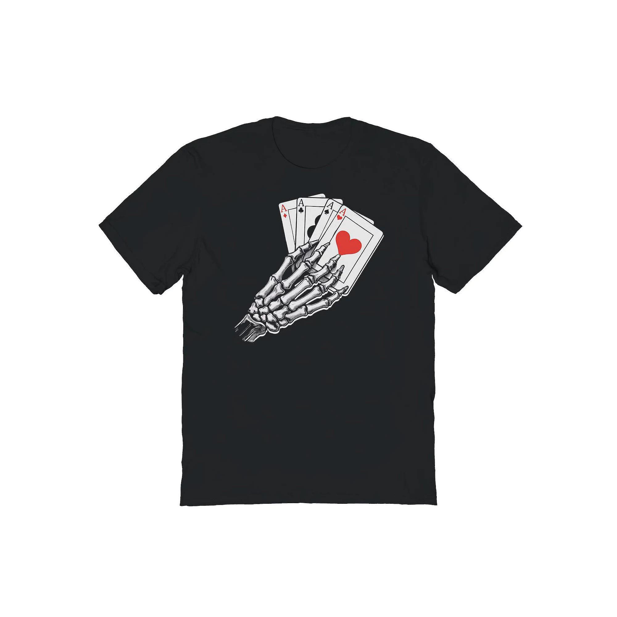 Men's COLAB89 by Threadless Cards In Skull Father's Day Graphic Tee, Size: XL, Black Product Image
